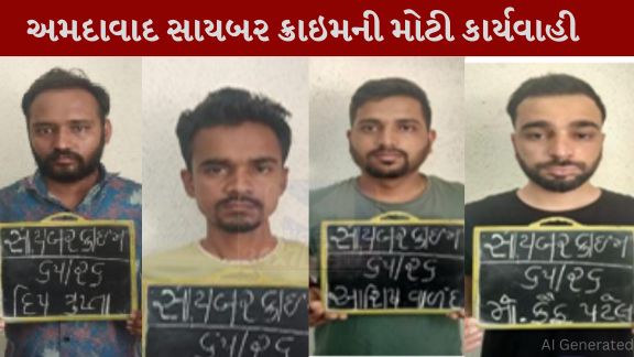 અમદાવાદ સાયબર ક્રાઇમ બ્રાન્ચ દ્વારા AI જનરેટેડ વીડિયો અને આધાર ડેટાનો દુરુપયોગ કરીને ઠગાઈ કરતી ગેંગનો ભાંડાફોડ કરવામાં આવ્યો છે
