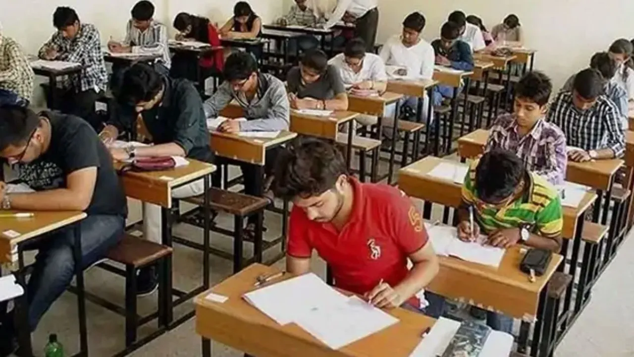 CCE Exam Protest Gandhinagar