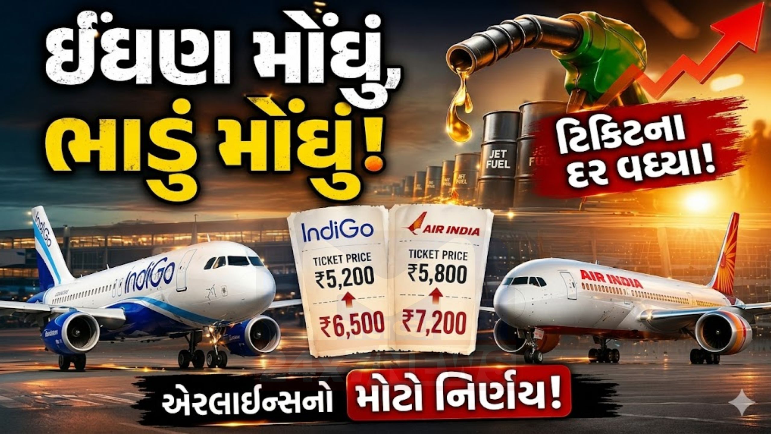 મોંઘા ઈંધણે ઉડાનો મોંઘી કરી! IndiGo-Air India એ વધાર્યા ભાડા