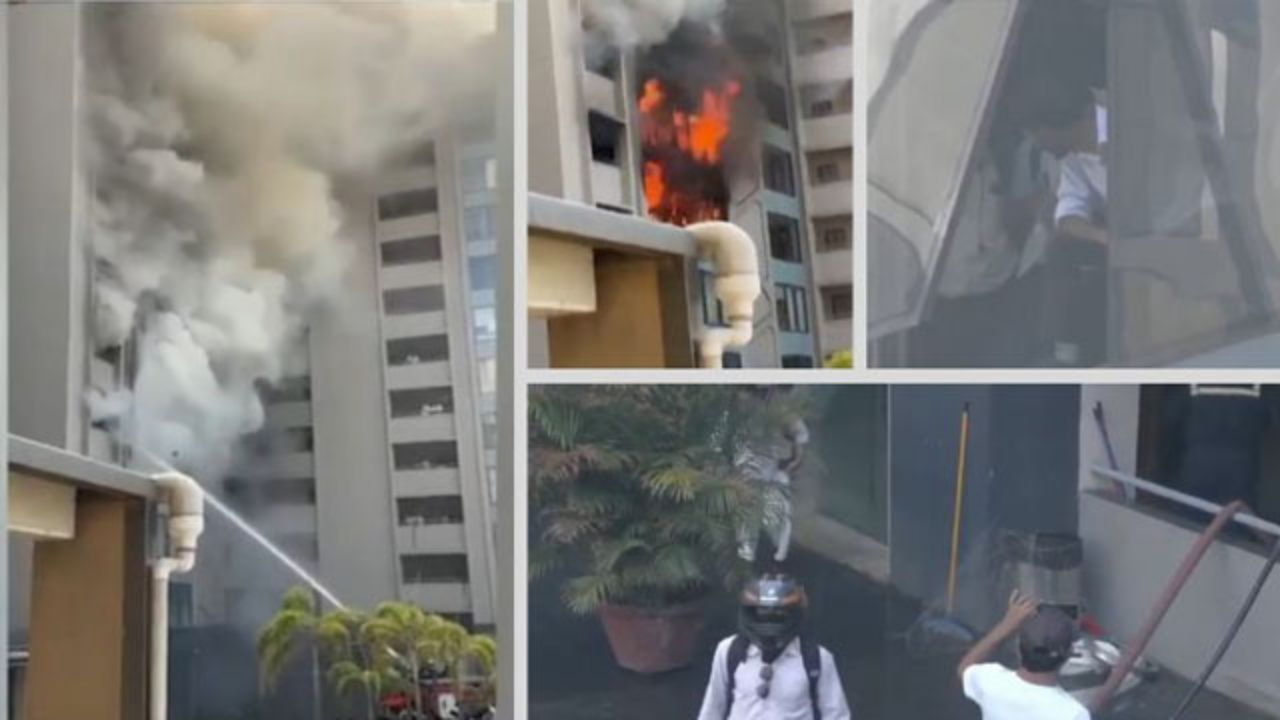 અમદાવાદમાં Fireનો બનાવ, SG હાઇવે પર આગ લાગી