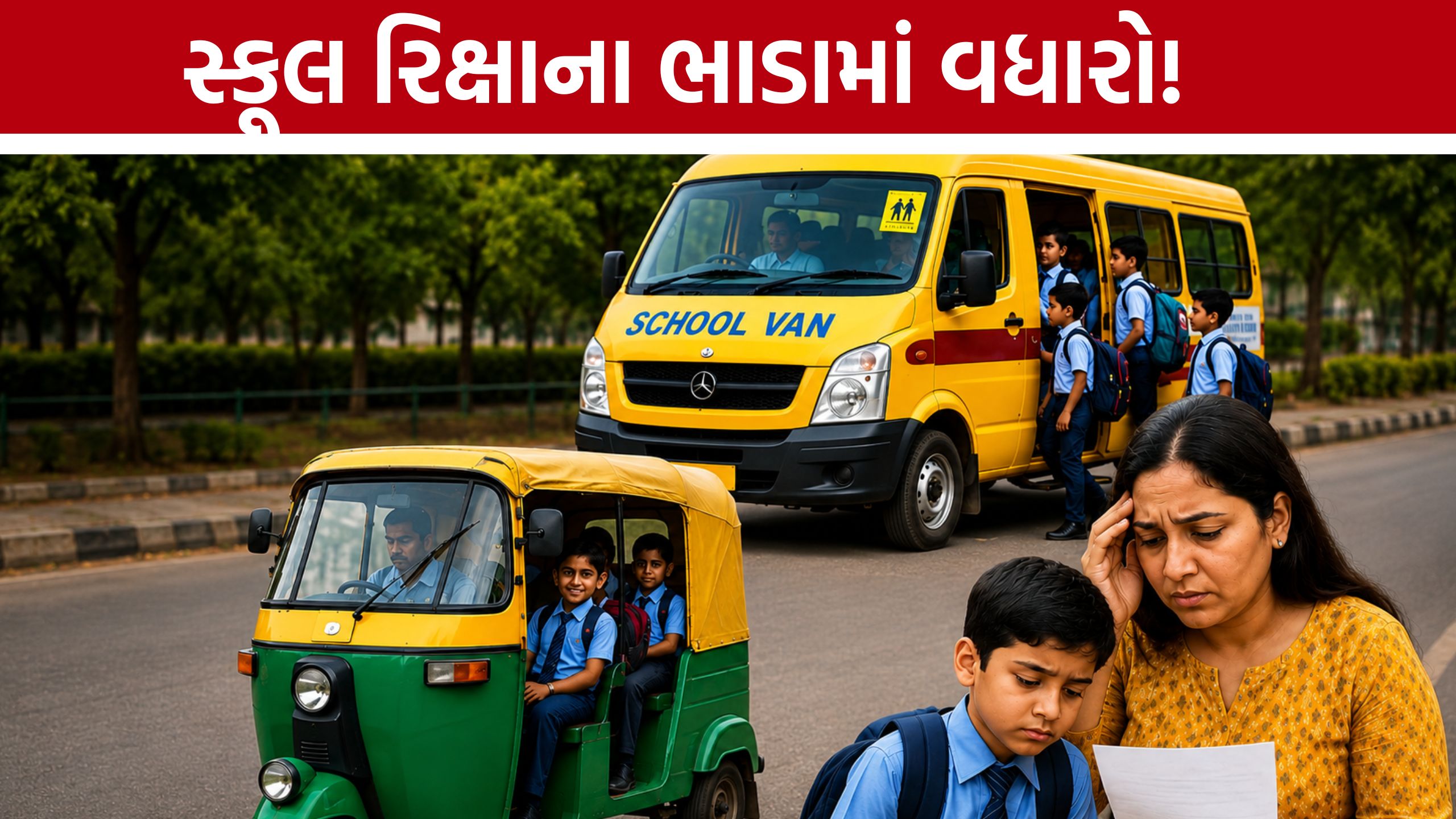 Ahmedabad School Van Fare અને રિક્ષાના ભાડામાં વધારો થવાની શક્યતા