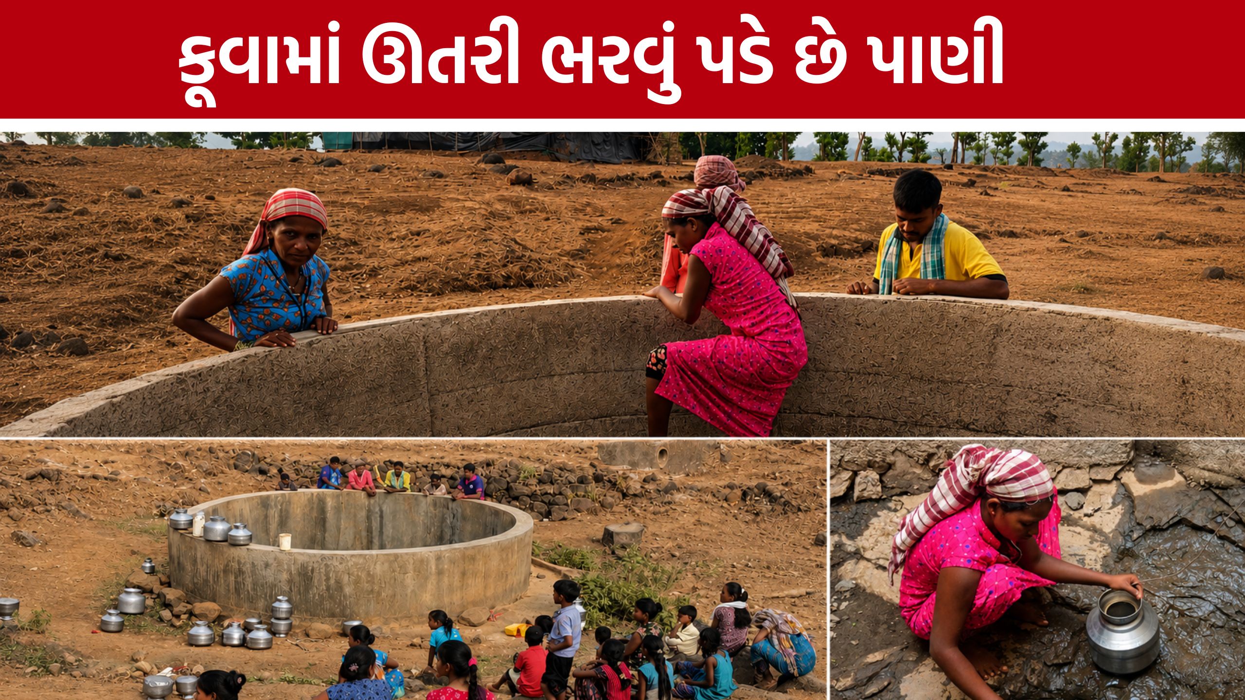 Gujarat Water Crisis:ભીષણ ગરમીમાં પાણી માટે હાહાકાર