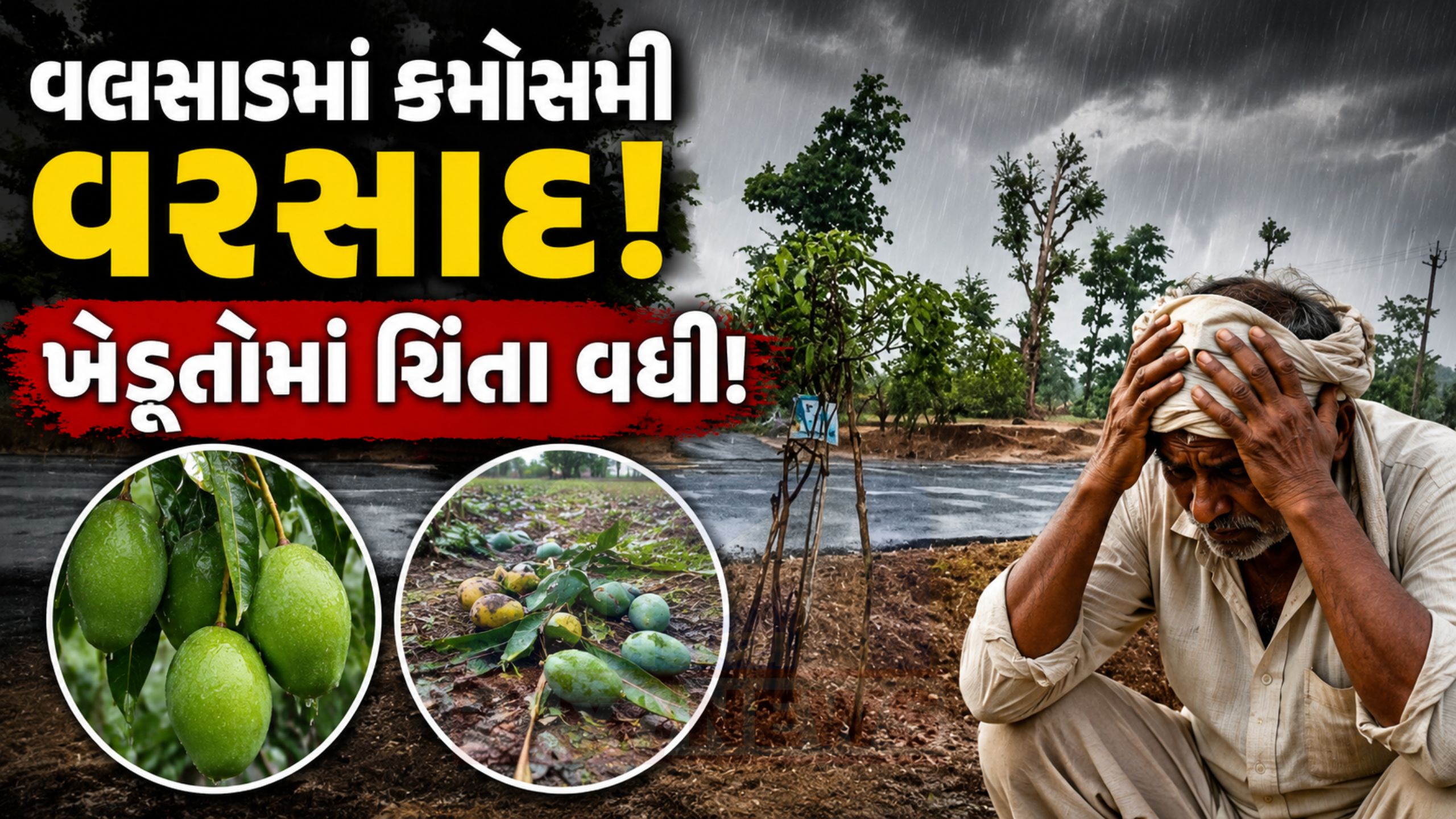 ધરમપુર-કપરાડામાં ધોધમાર Rain: ગરમીથી રાહત,કેરીના પાક પર ખતરો