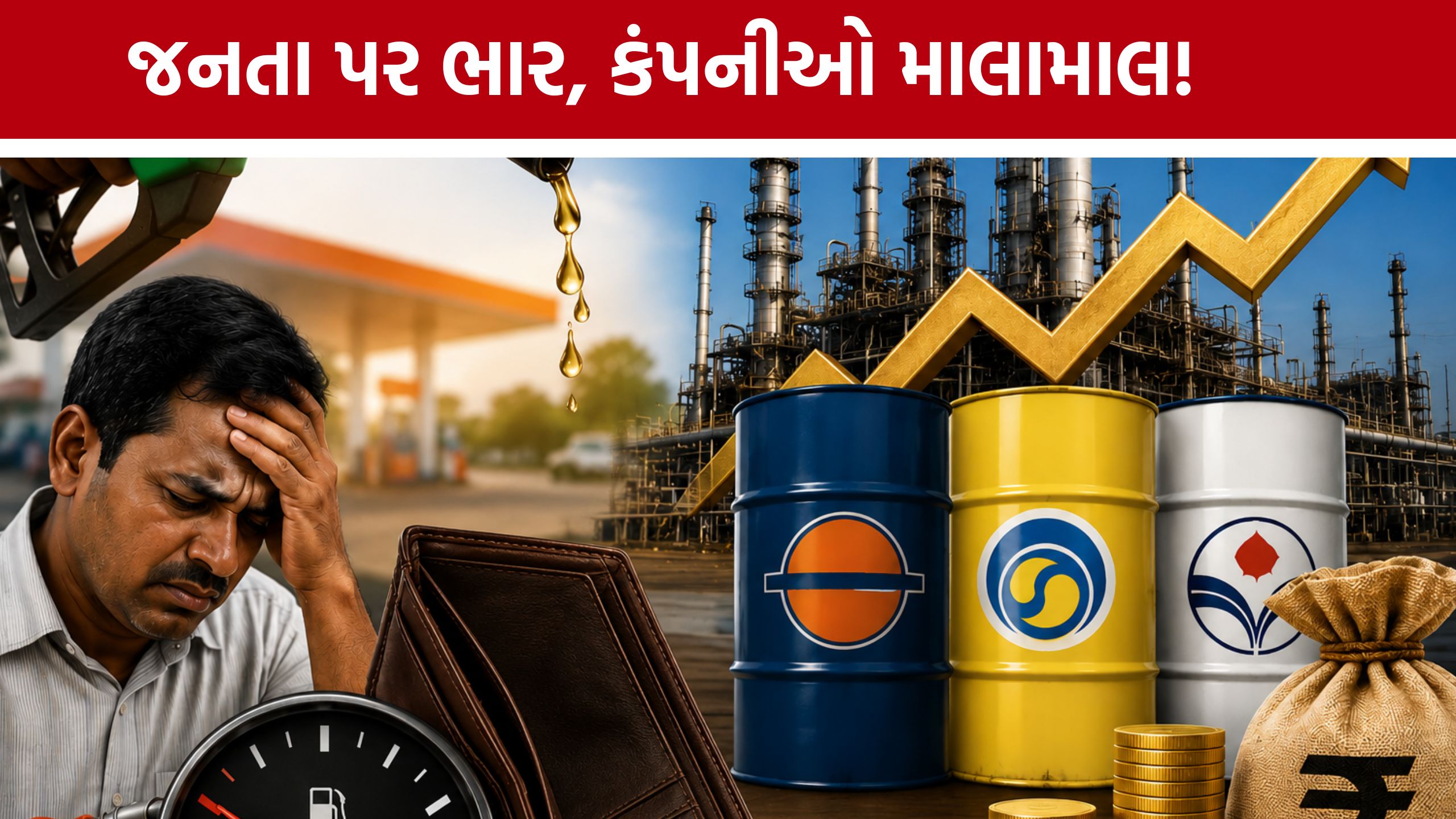 Petrol Diesel Price:જનતા પર ભાર,કંપનીઓએ તોડ્યા નફાના રેકોર્ડ