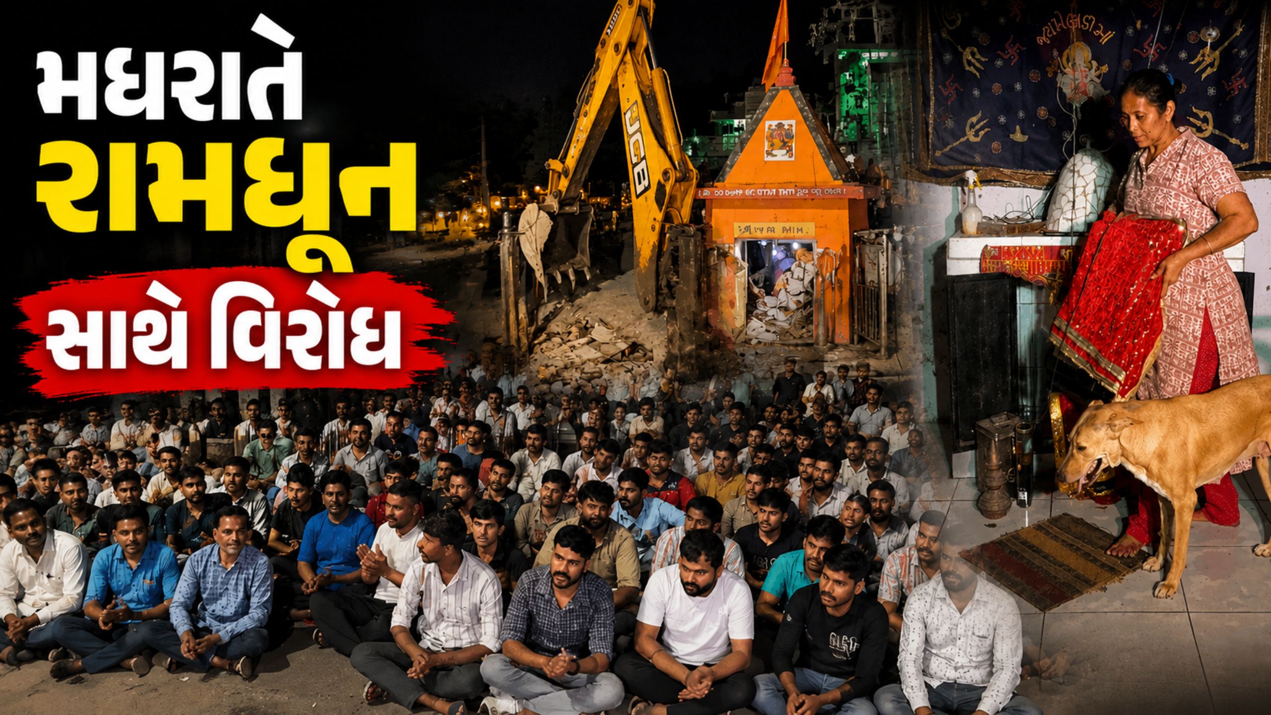 Rajkot demolition: 12 મંદિરો પર બુલડોઝર કાર્યવાહી