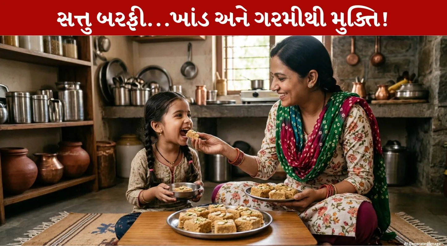 Sattu Barfi,શુગર ફ્રી,ઉનાળા, શુગર ફ્રી રેસિપી, ખાંડ