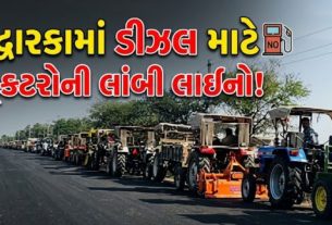 દ્વારકા જિલ્લામાં ચોમાસા પૂર્વેના ખેતીકામ દરમિયાન ડીઝલની અછત (Diesel Shortage) સર્જાતા ખેડૂતો ભારે મુશ્કેલીમાં મુકાયા છે