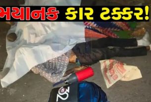 અમરેલી જિલ્લાના લાઠી તાલુકાના કેરાળા ગામ નજીક રાત્રિના સમયે ભયાનક માર્ગ અકસ્માત (Accident)સર્જાયો હતો