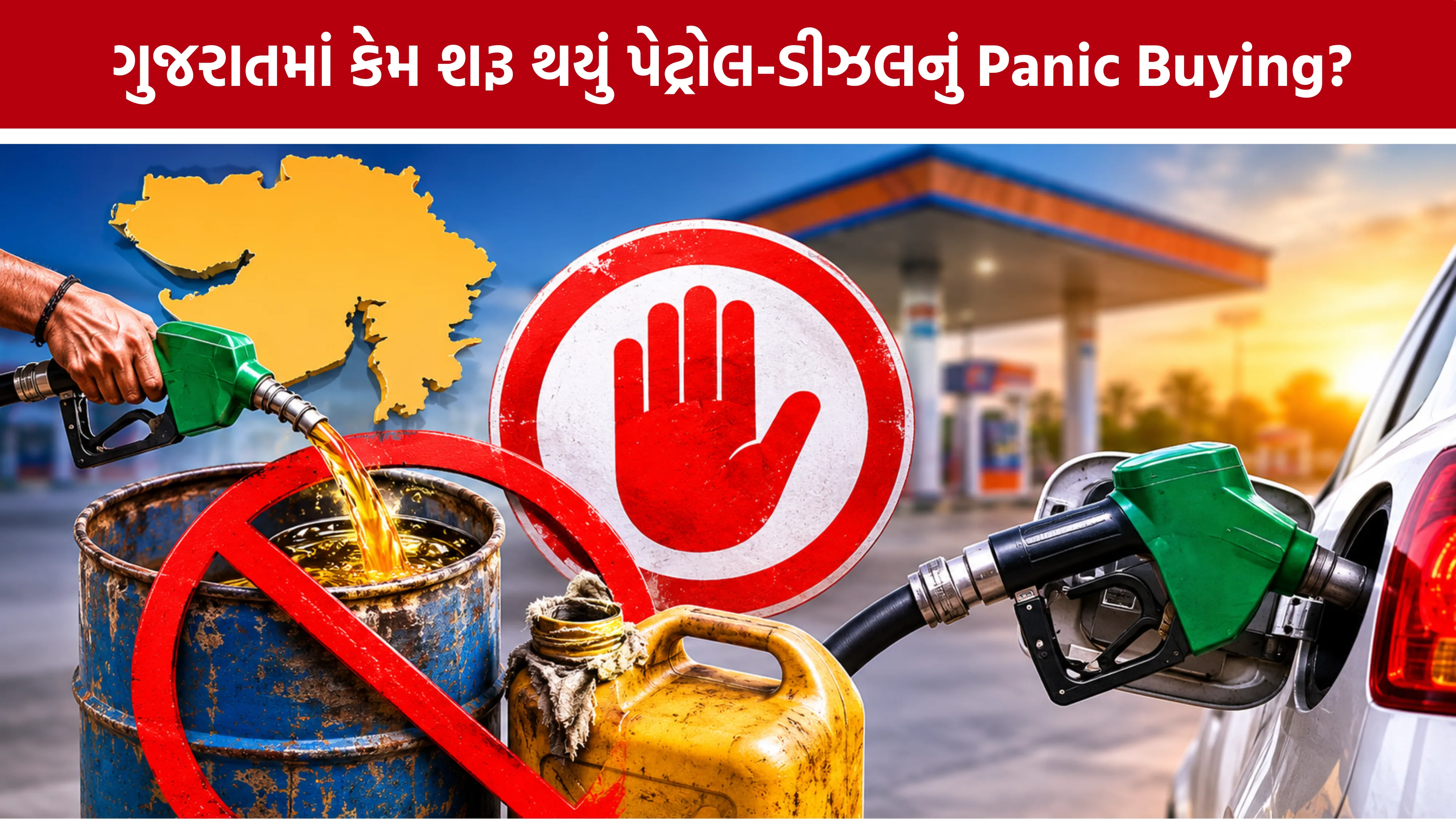 Fuel Panic Buying Gujarat Issue