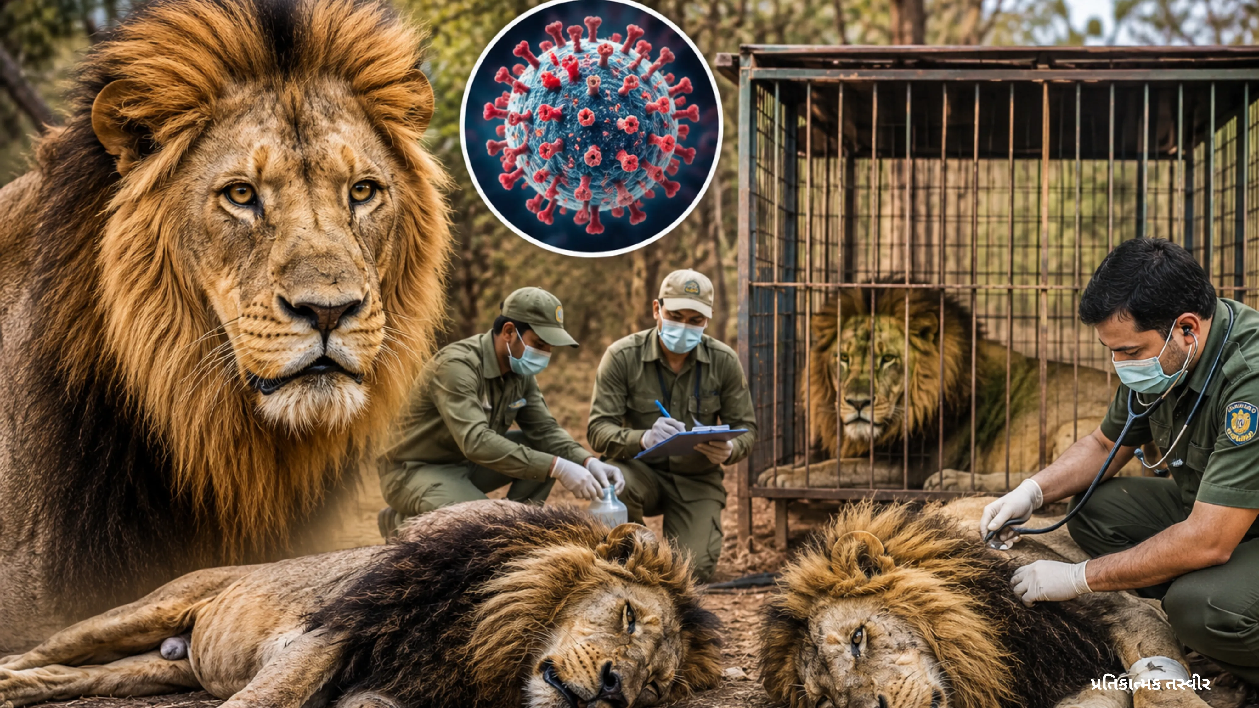Gir Lion Death CDV Virus