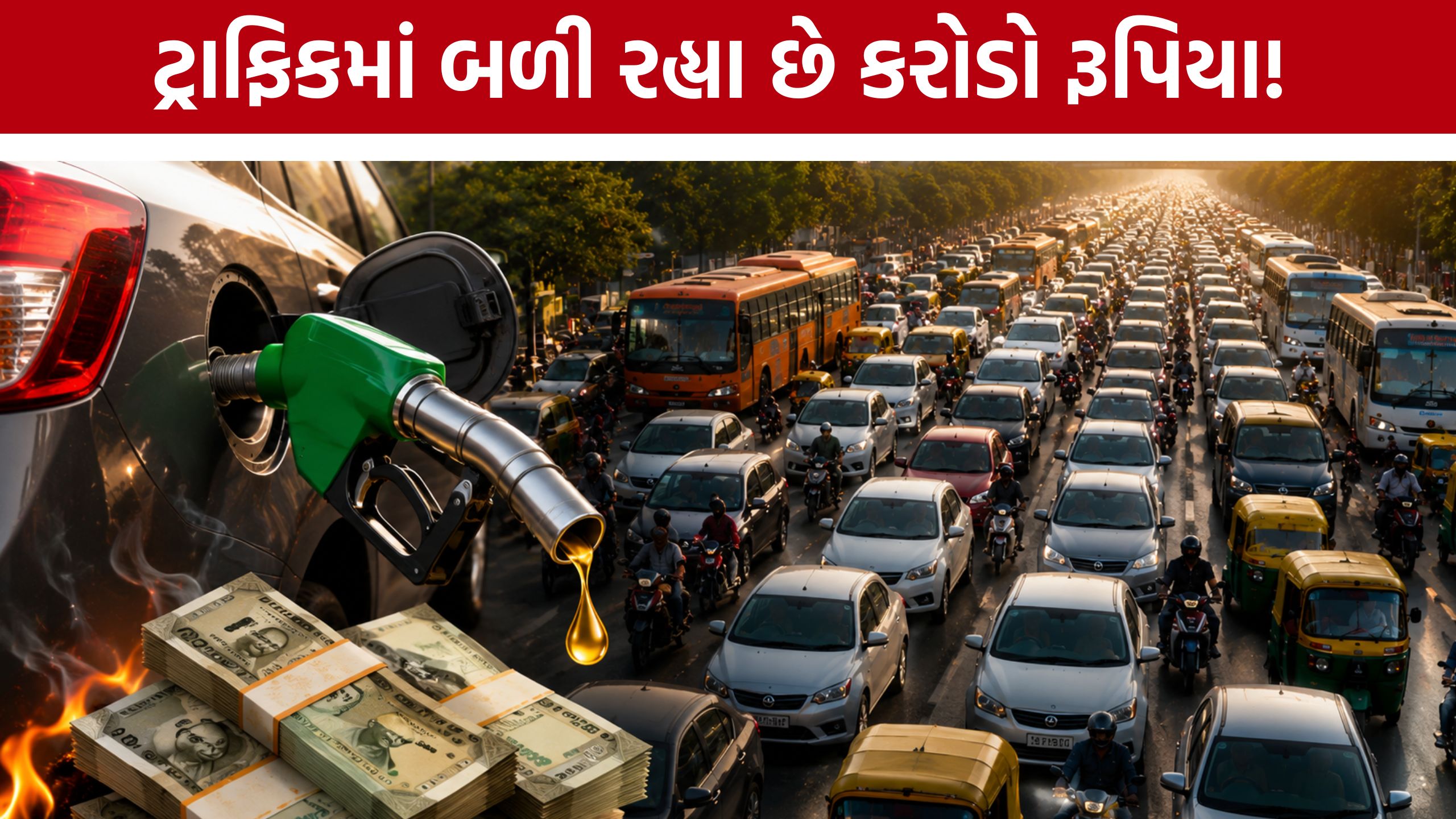India Traffic Jam: ભારતને પહોંચાડ્યો લાખો કરોડનો ઝટકો