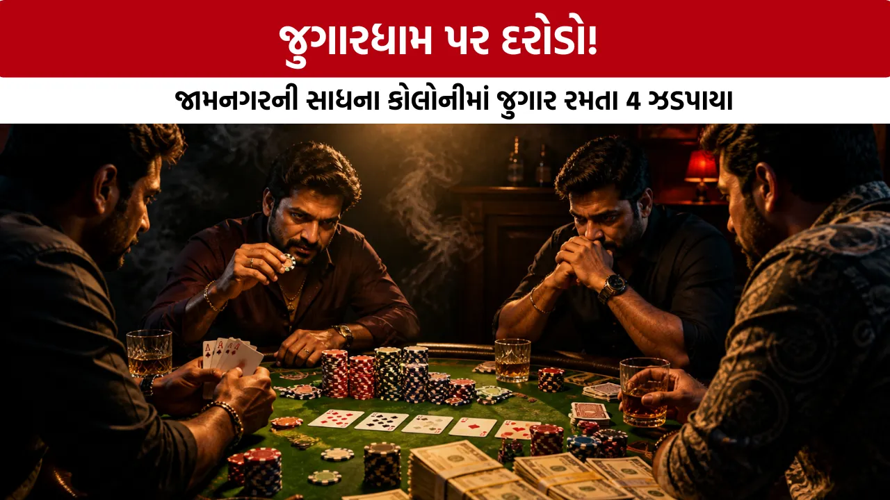 Jamnagar Sadhana Colony Gambling Raid