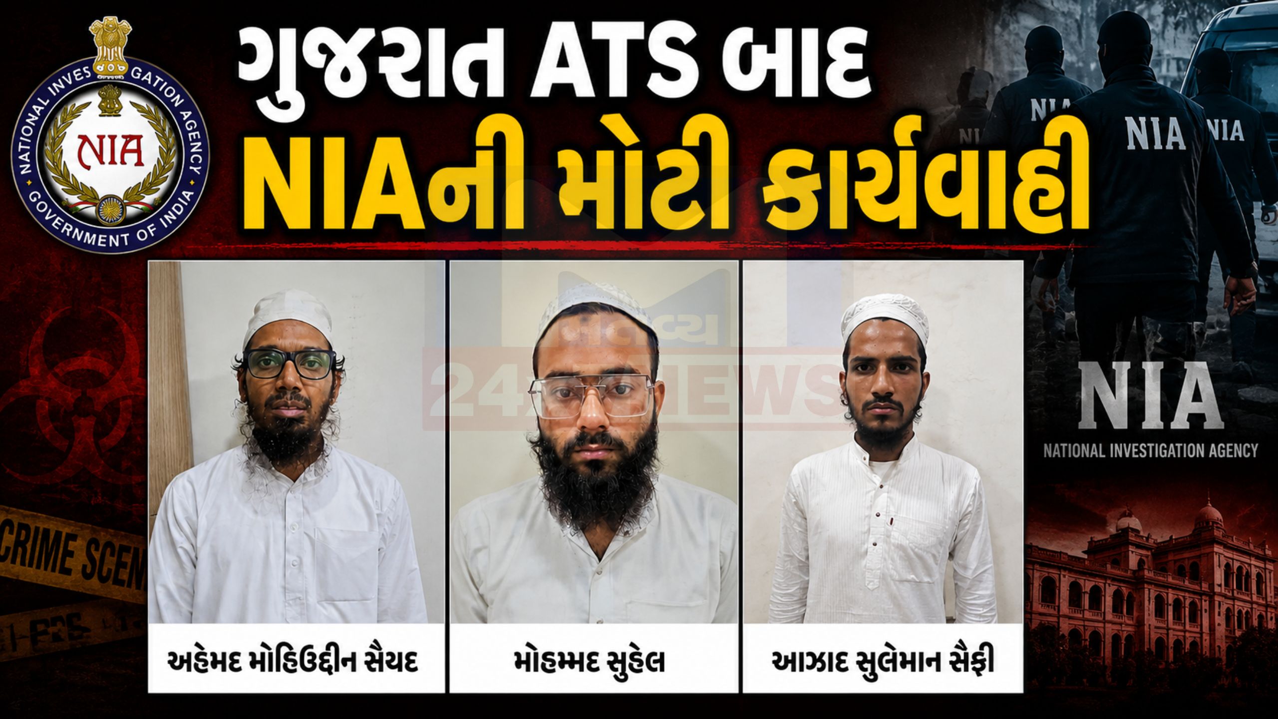 NIAનો મોટો ખુલાસો: અમદાવાદમાં ISISથી પ્રેરિત બાયો-ટેરર પ્લાન
