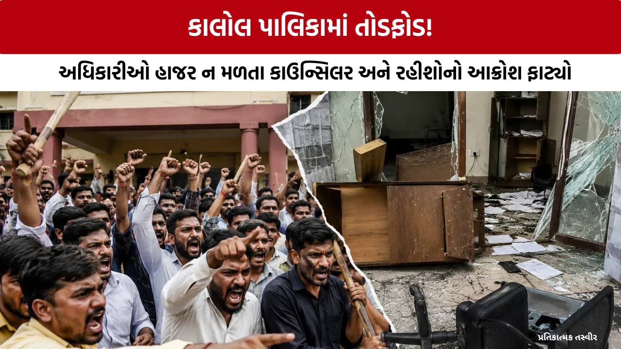 Kalol Nagarpalika Vandalism News