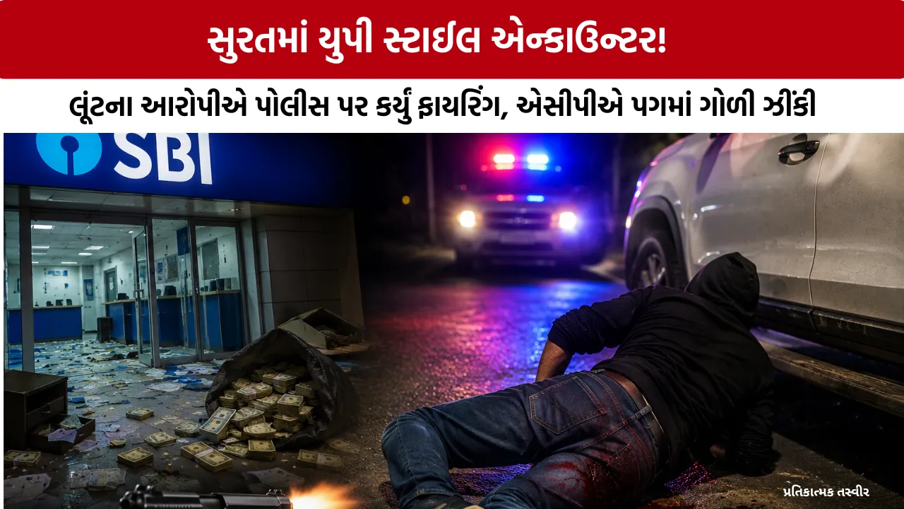 Surat SBI Loot Case Half Encounter