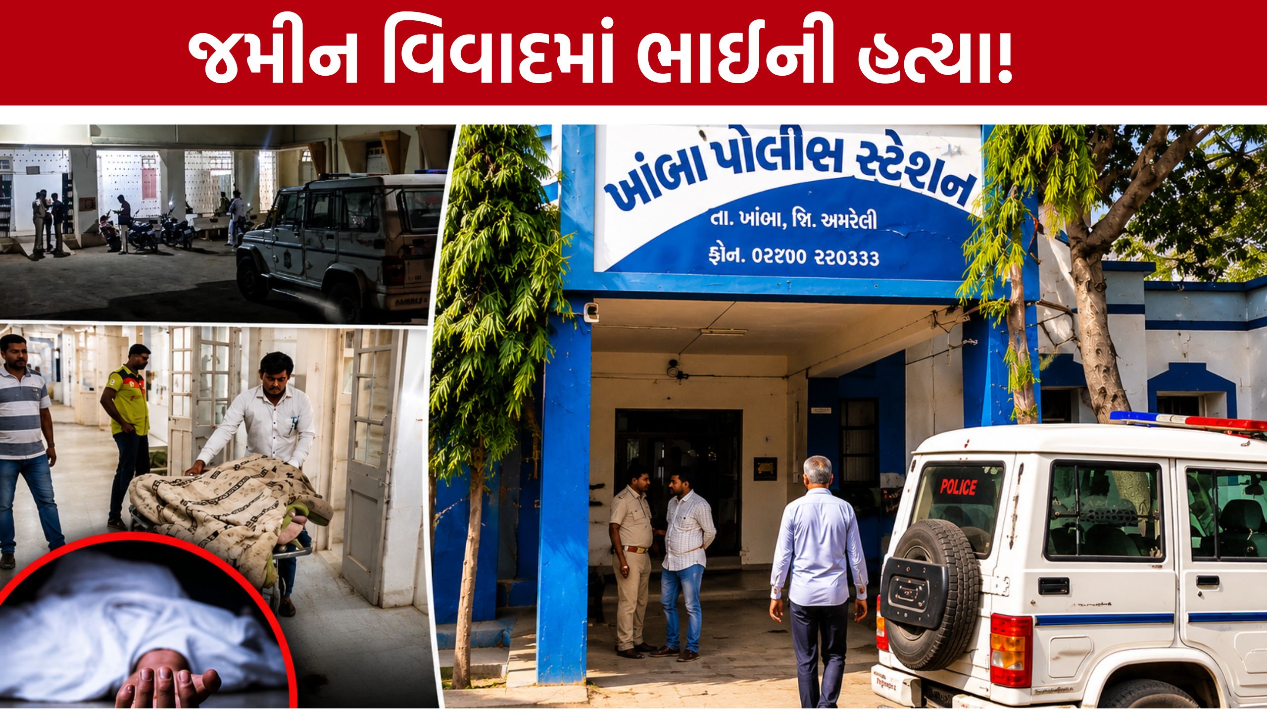 Amreli Murder Case:અમરેલીના ખાંભામાં જમીન વિવાદમાં સગા ભાઈની હત્યા