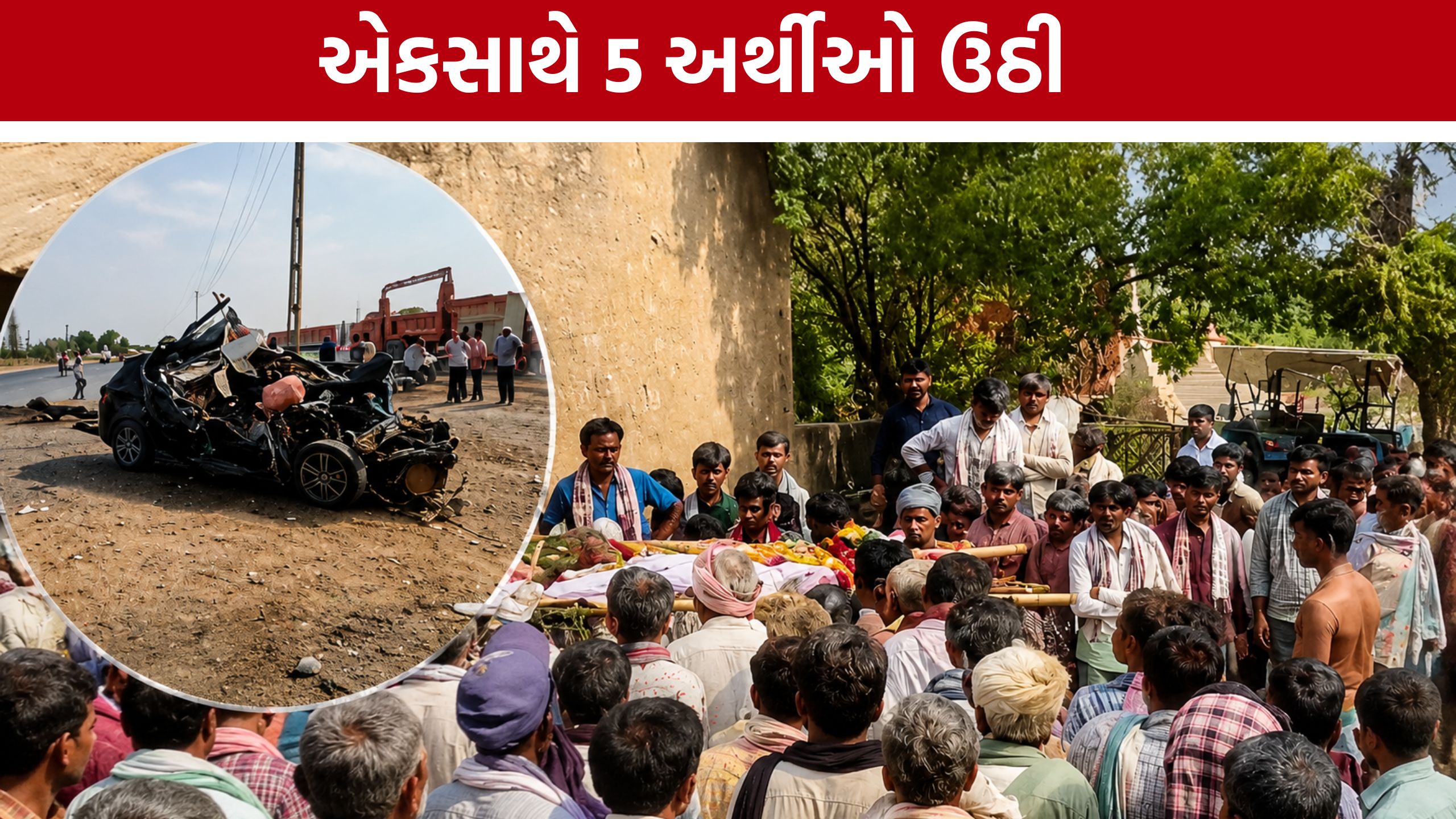 Halvad Accident:રણછોડગઢમાં માતમ: એક જ ગામના 5 યુવાનોના અકસ્માતમાં કરુણ મોત