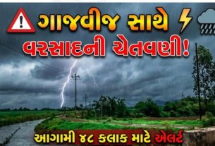 રાજ્યના અનેક વિસ્તારોમાં ગાજવીજ, વીજળીના ચમકારા અને તેજ પવન સાથે વરસાદી (Rain)માહોલ સર્જાયો છે