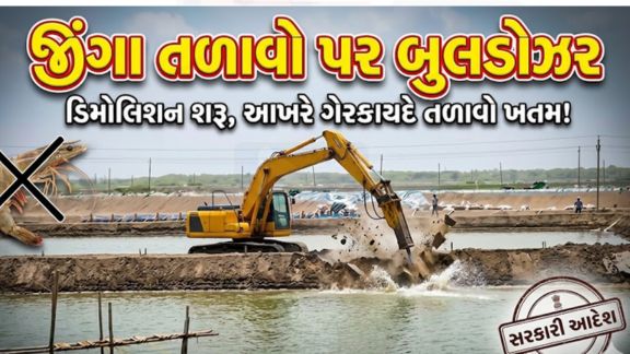 નવસારી જિલ્લાના જલાલપુર તાલુકાના બોરસી માછીવાડ ગામમાં સરકારી જમીન પર બનાવાયેલા કથિત ગેરકાયદે જીંગા તળાવો (Pond)સામે વહીવટી તંત્ર દ્વારા હાથ ધરાયેલી ડિમોલિશનની કાર્યવાહી યથાવત ચાલુ છે