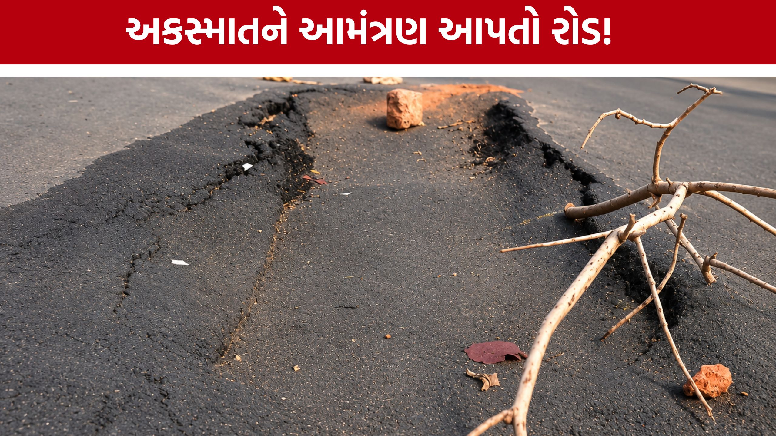 Ahmedabad Road Collapse:વાળીનાથ ચાર રસ્તા પાસે જોખમી સ્થિતિ, તંત્રએ બેરિકેટિંગ પણ ન કર્યું