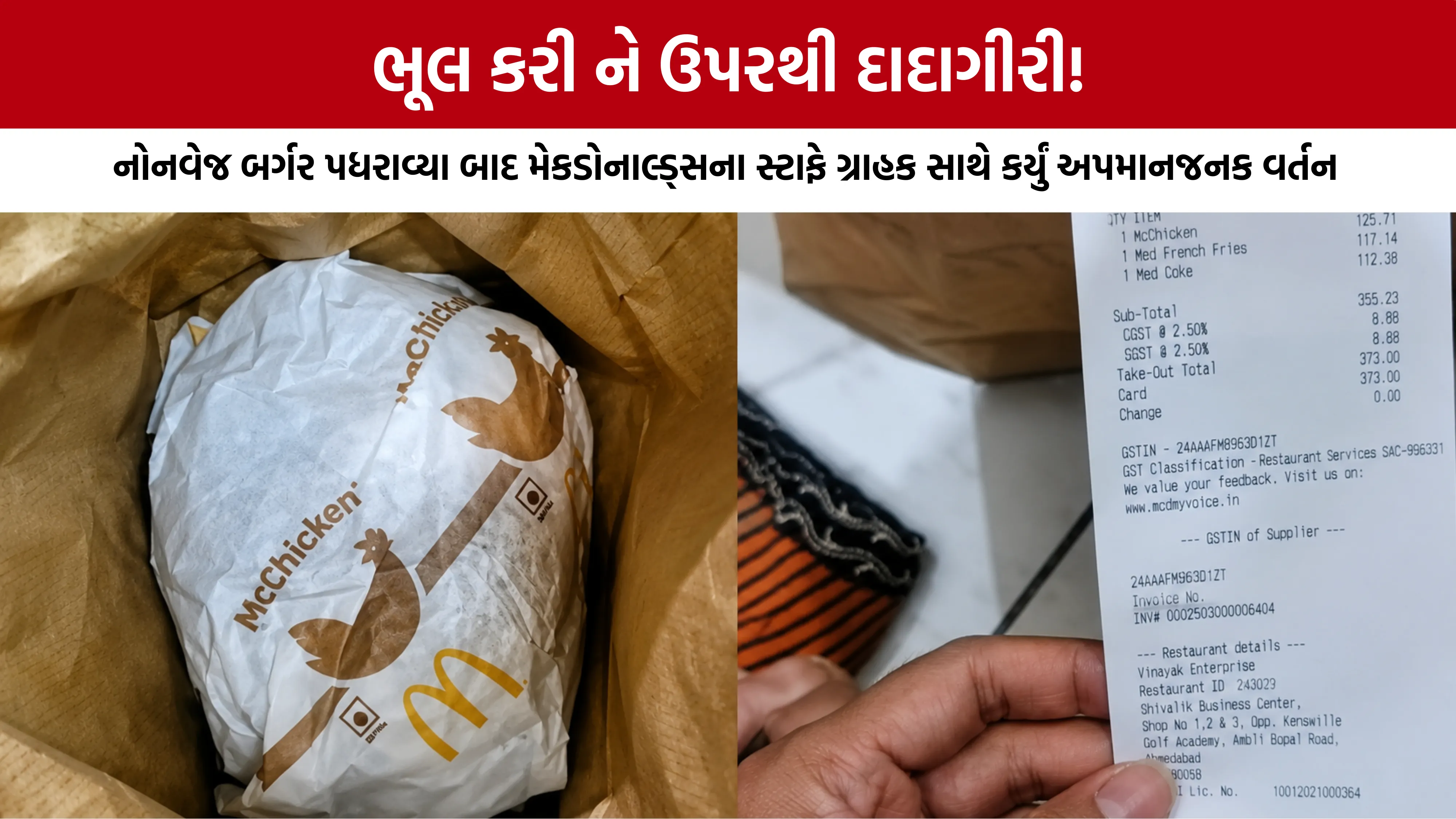 Ahmedabad McDonalds Non Veg Burger
