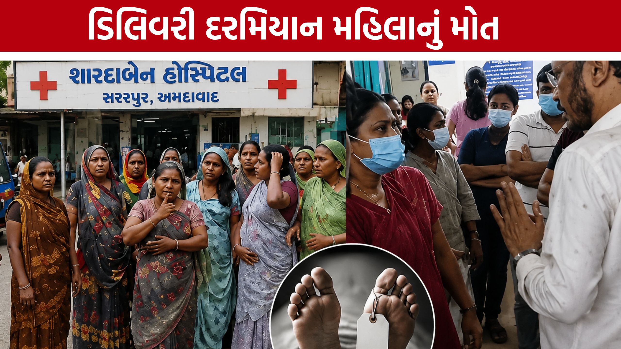 Ahmedabad Shardaben Hospital : પ્રસૂતિ માટે દાખલ થયેલી મહિલાનું સારવાર દરમિયાન મોત