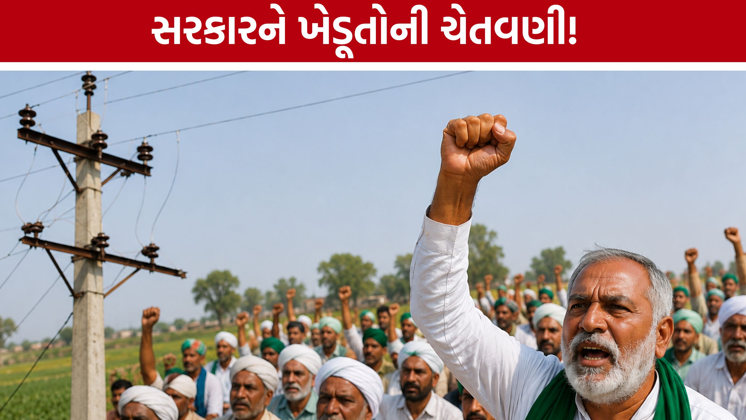 Bharatiya Kisan Sangh: વીજપોલ વળતર મુદ્દે નિર્ણય નહીં લેવાય તો ખેડૂતો રસ્તા પર ઉતરશે