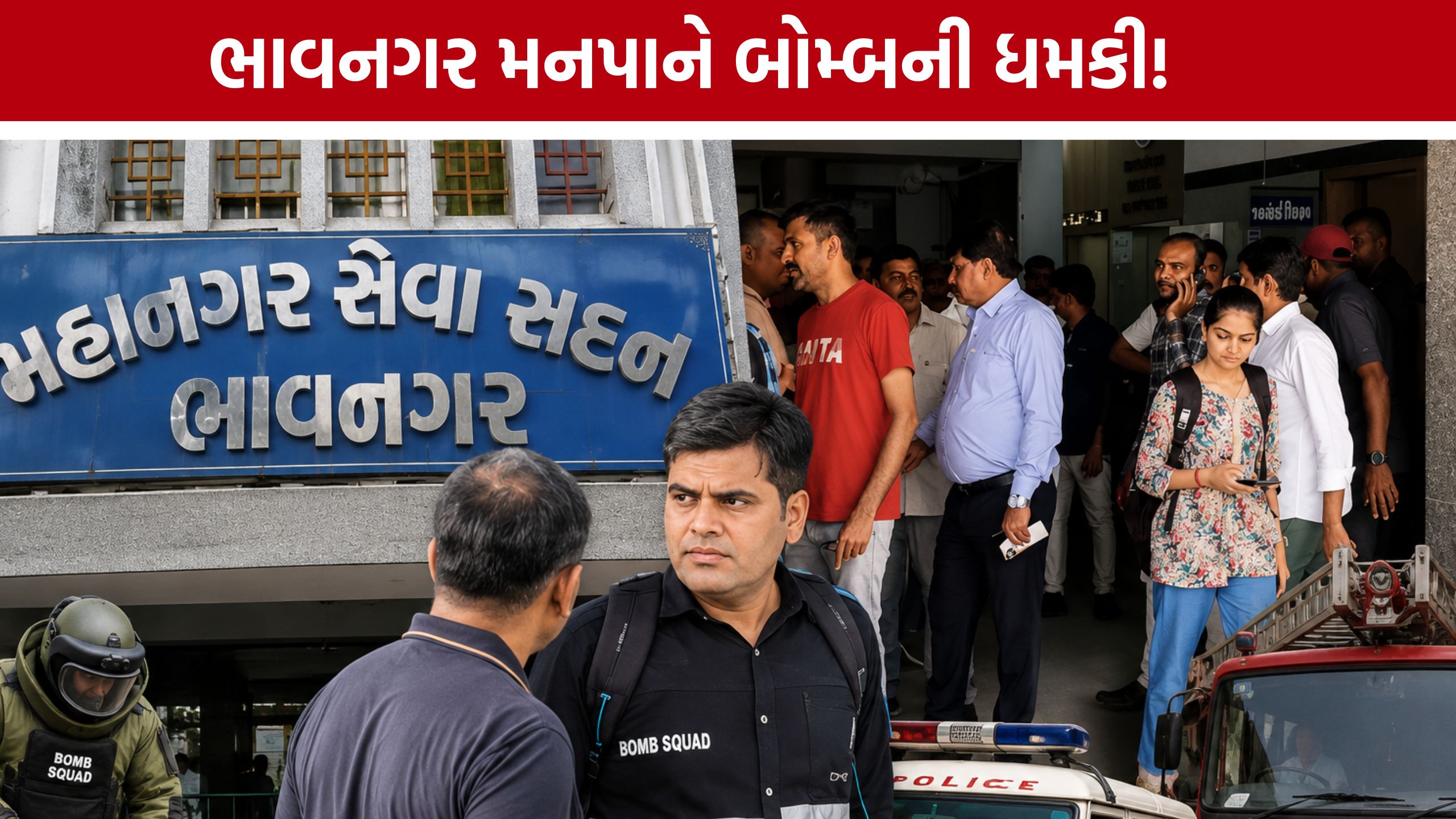 Bhavnagar Municipal Corporation:બોમ્બ ધમકી બાદ મનપા કચેરી ખાલી