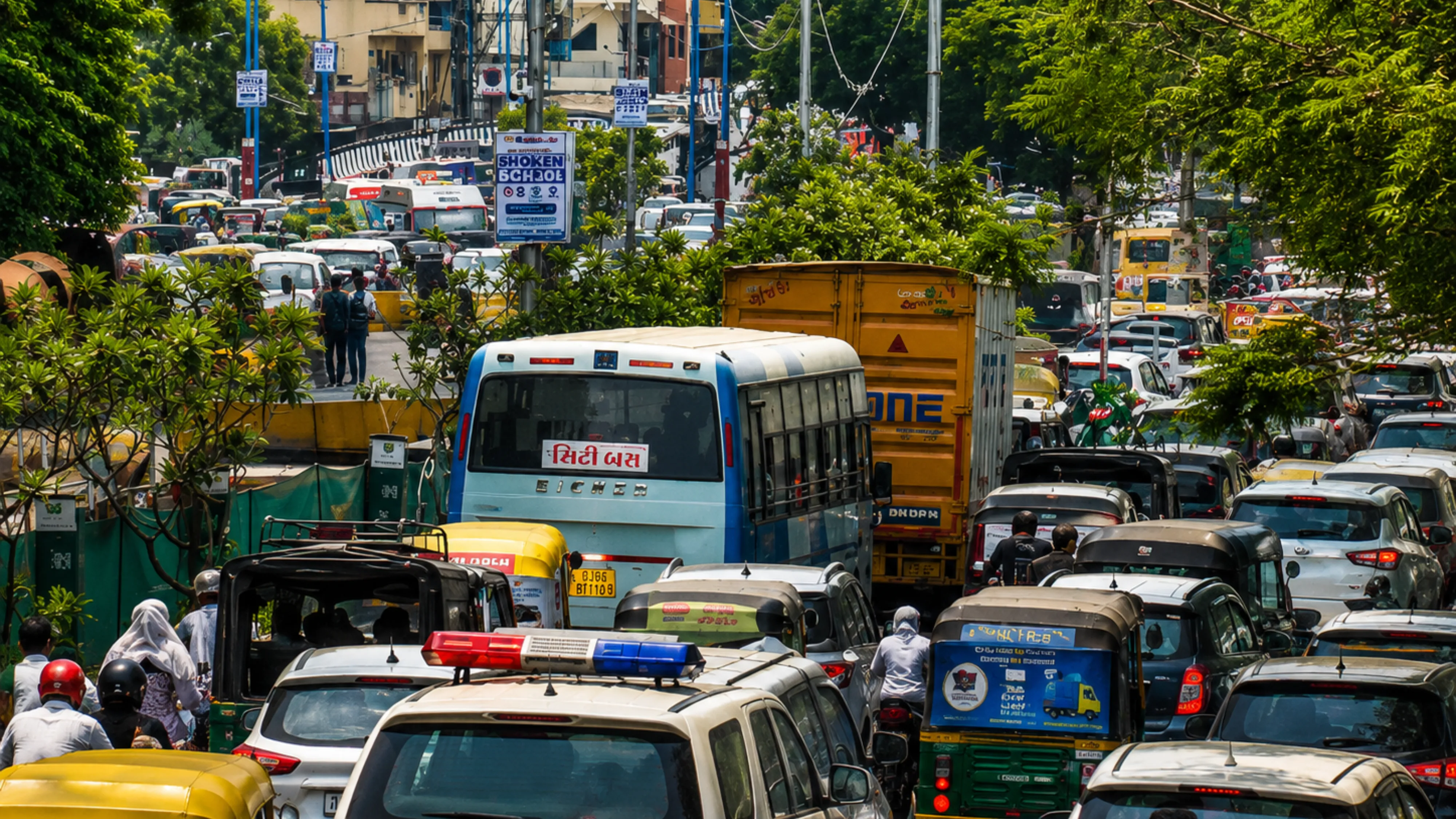 Vadodara Gotri Road Traffic Jam