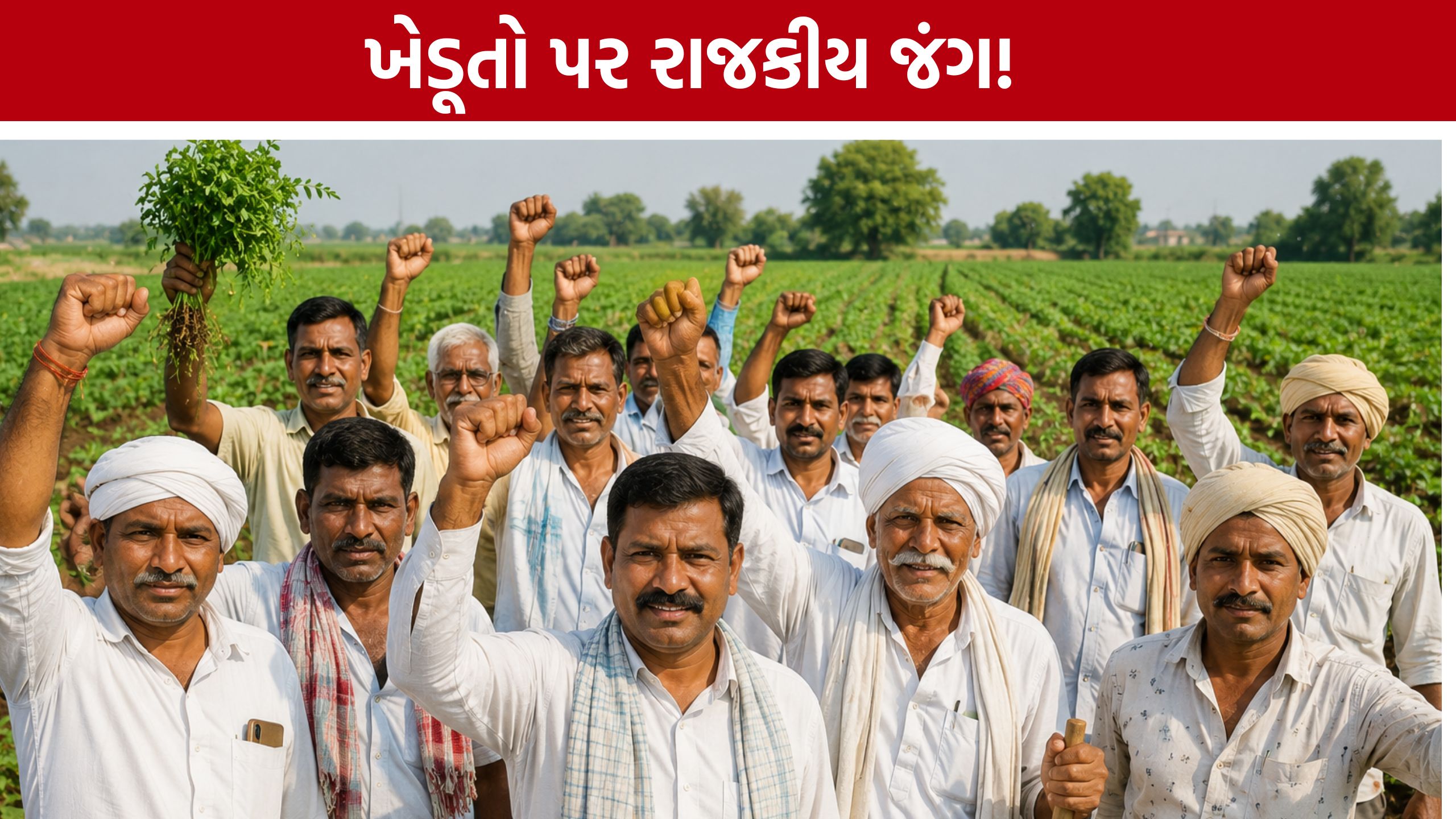 Gujarat Farmer Politics: કોંગ્રેસ, AAP અને ભાજપ વચ્ચે સીધી ટક્કર