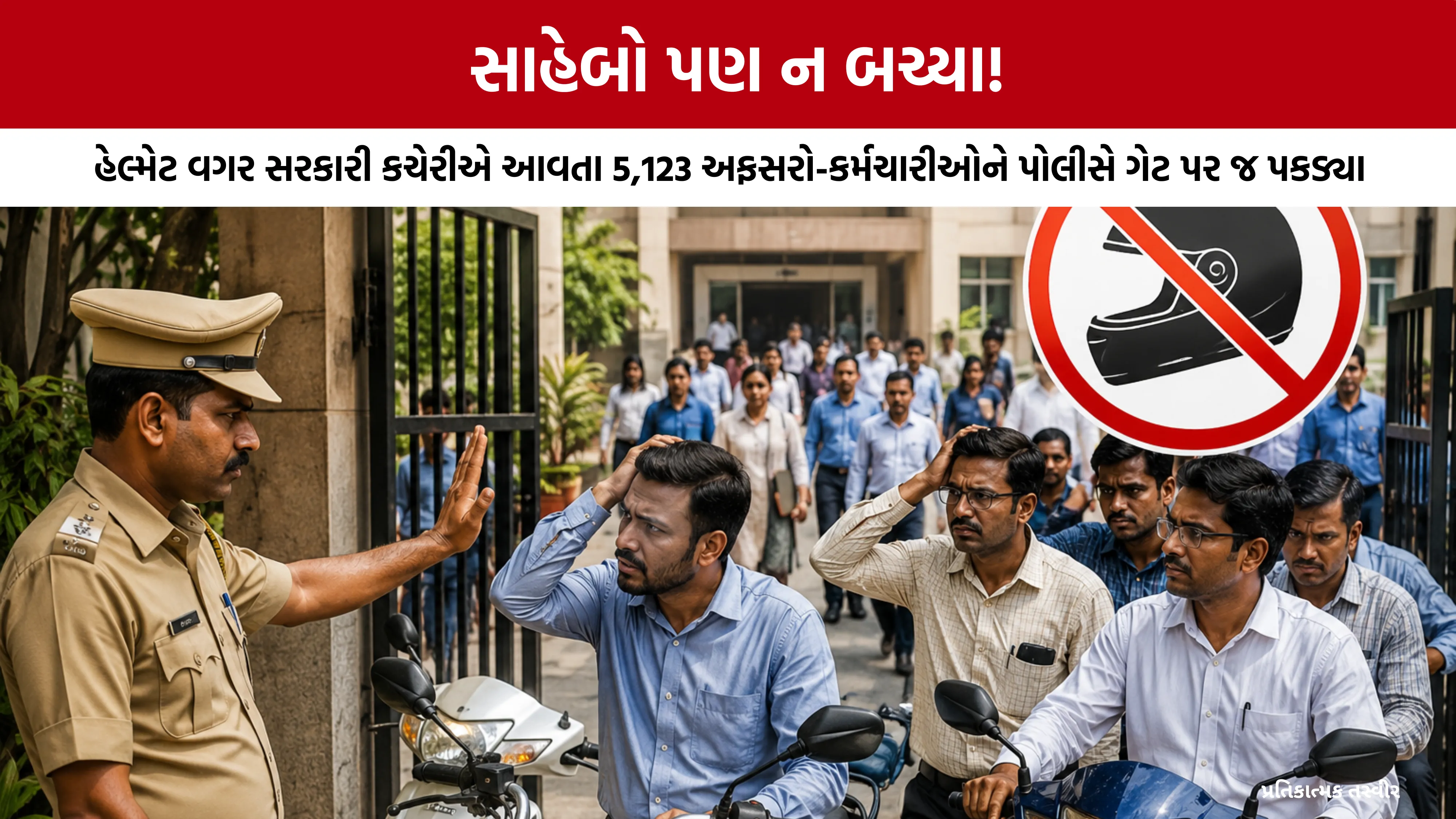 Gujarat Police Helmet Drive