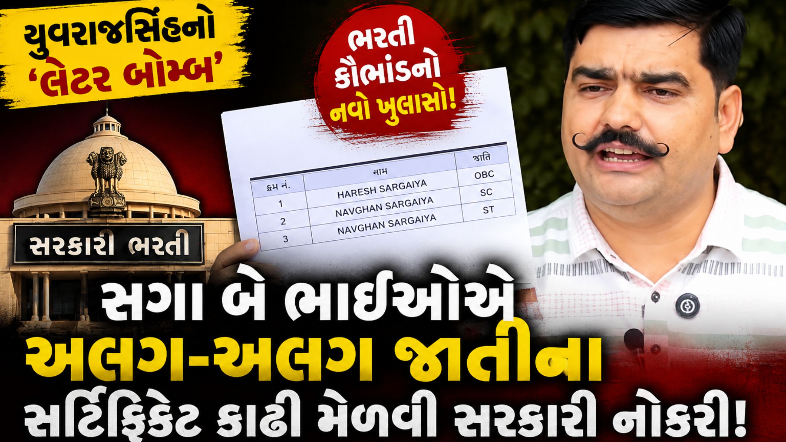 Gujarat Recruitment Scam:એક ભાઈ OBC, બીજો SC? સરકારી નોકરીઓને લઈને ઉઠ્યા સવાલો