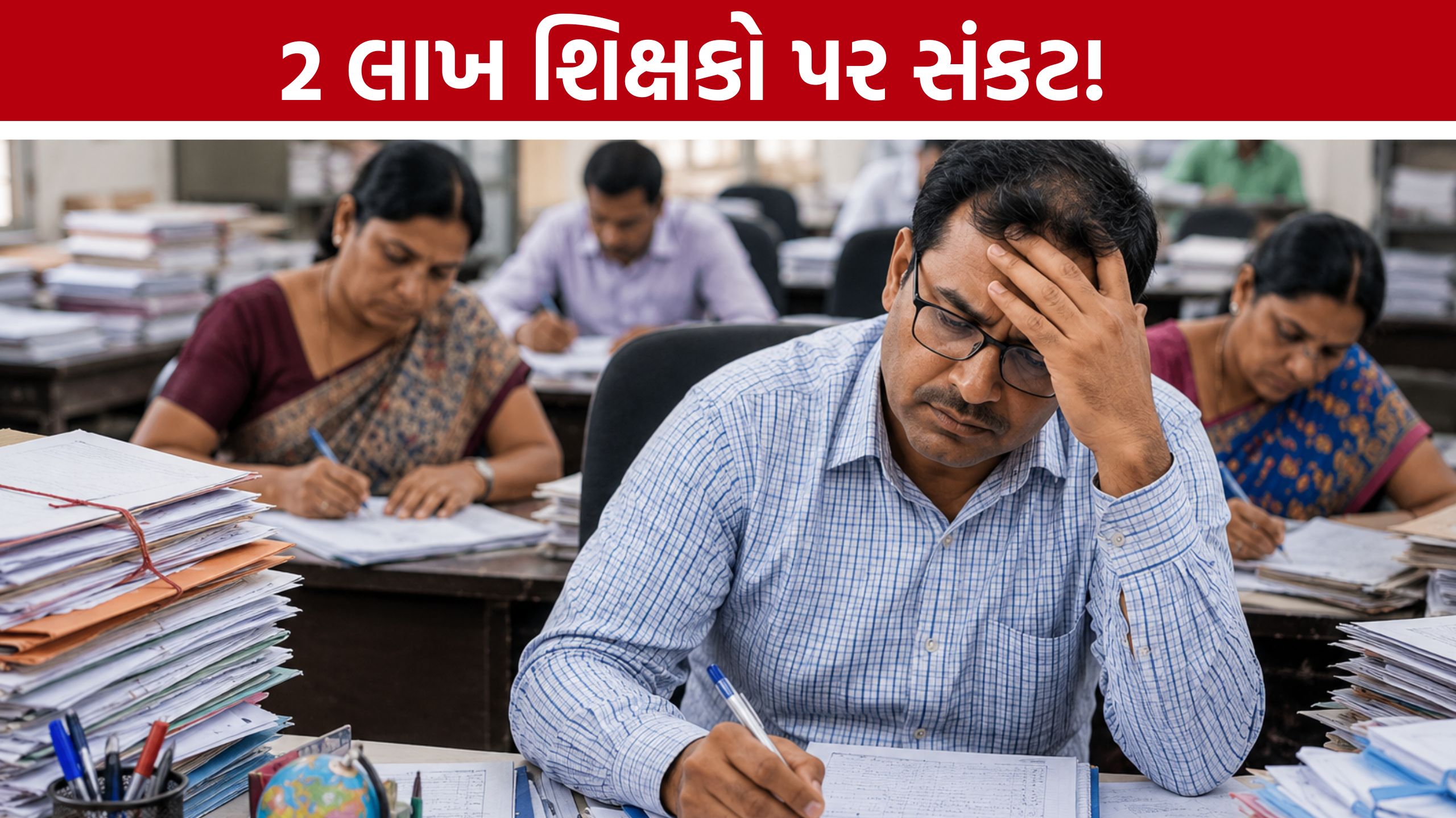 Gujarat Teachers Salary : વસ્તી ગણતરી વચ્ચે શિક્ષકો પર આર્થિક સંકટ, પગાર ન મળતા વધ્યો રોષ