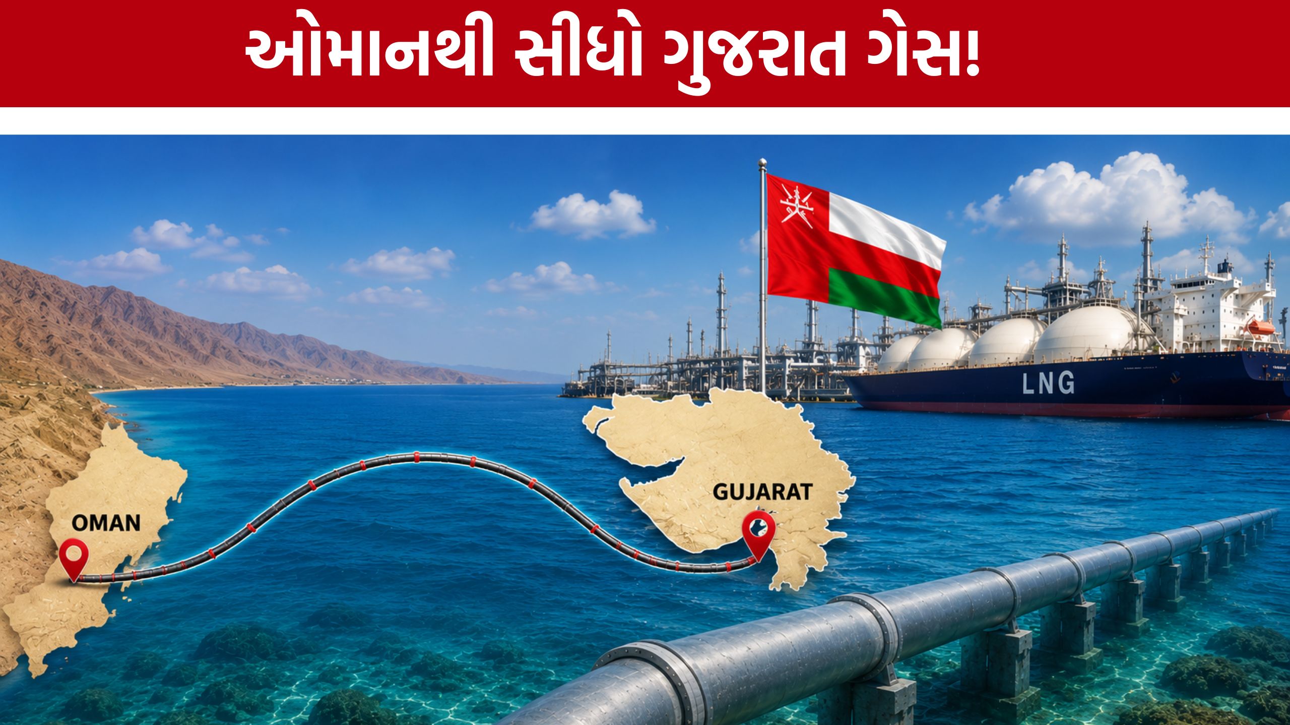 Oman Gujarat Gas Pipeline:અરબ સાગરના તળિયે બનશે 2000 KM લાંબી ગેસ લાઈન