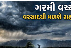 રાજ્યમાં આગામી પાંચ દિવસ દરમિયાન હળવાથી મધ્યમ વરસાદ (Rain) પડવાની સંભાવના વ્યક્ત કરવામાં આવી છે.