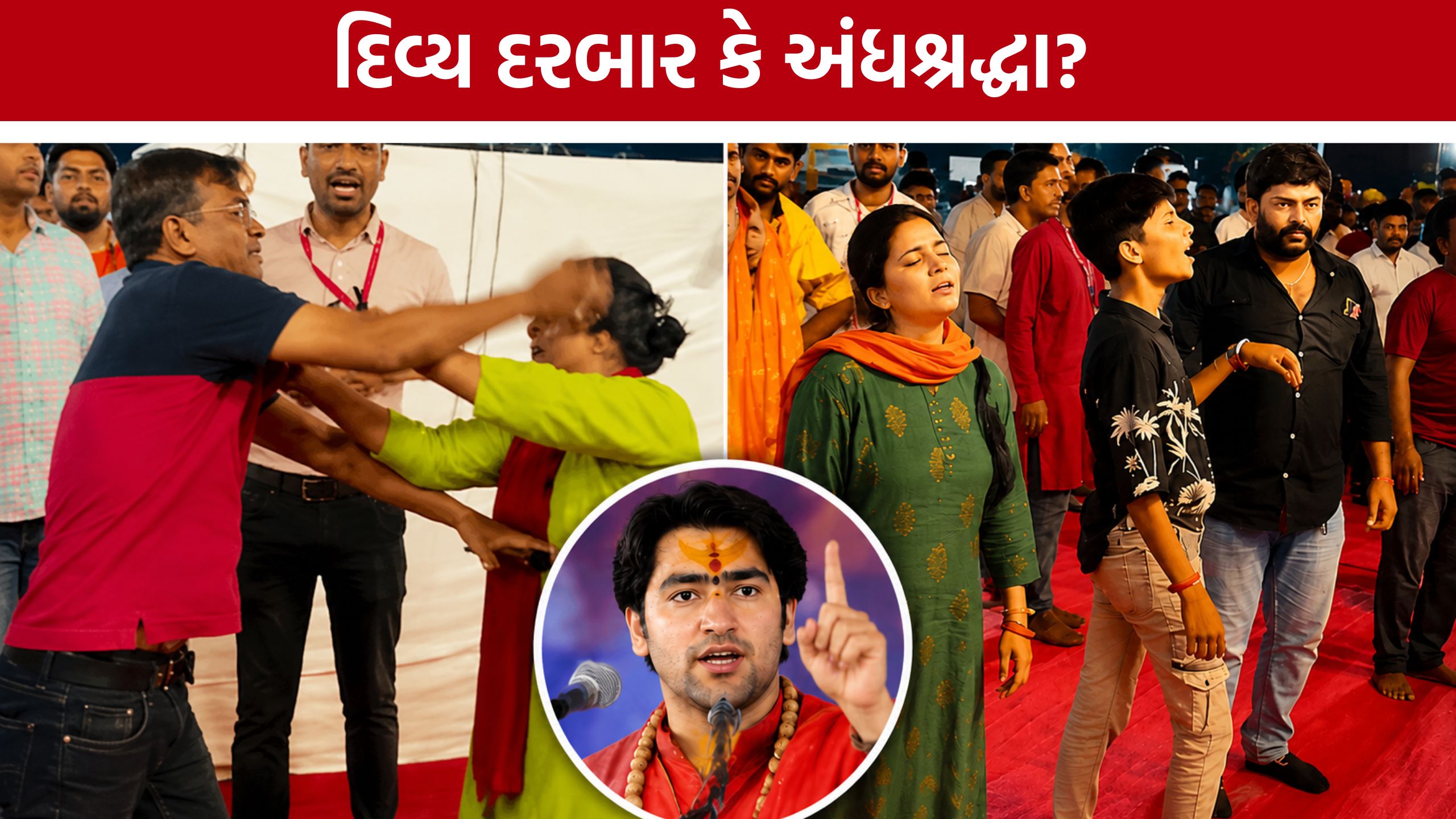 Rajkot Divya Darbarમાં હંગામો, પત્રકાર પર હુમલાનો વીડિયો ચર્ચામાં