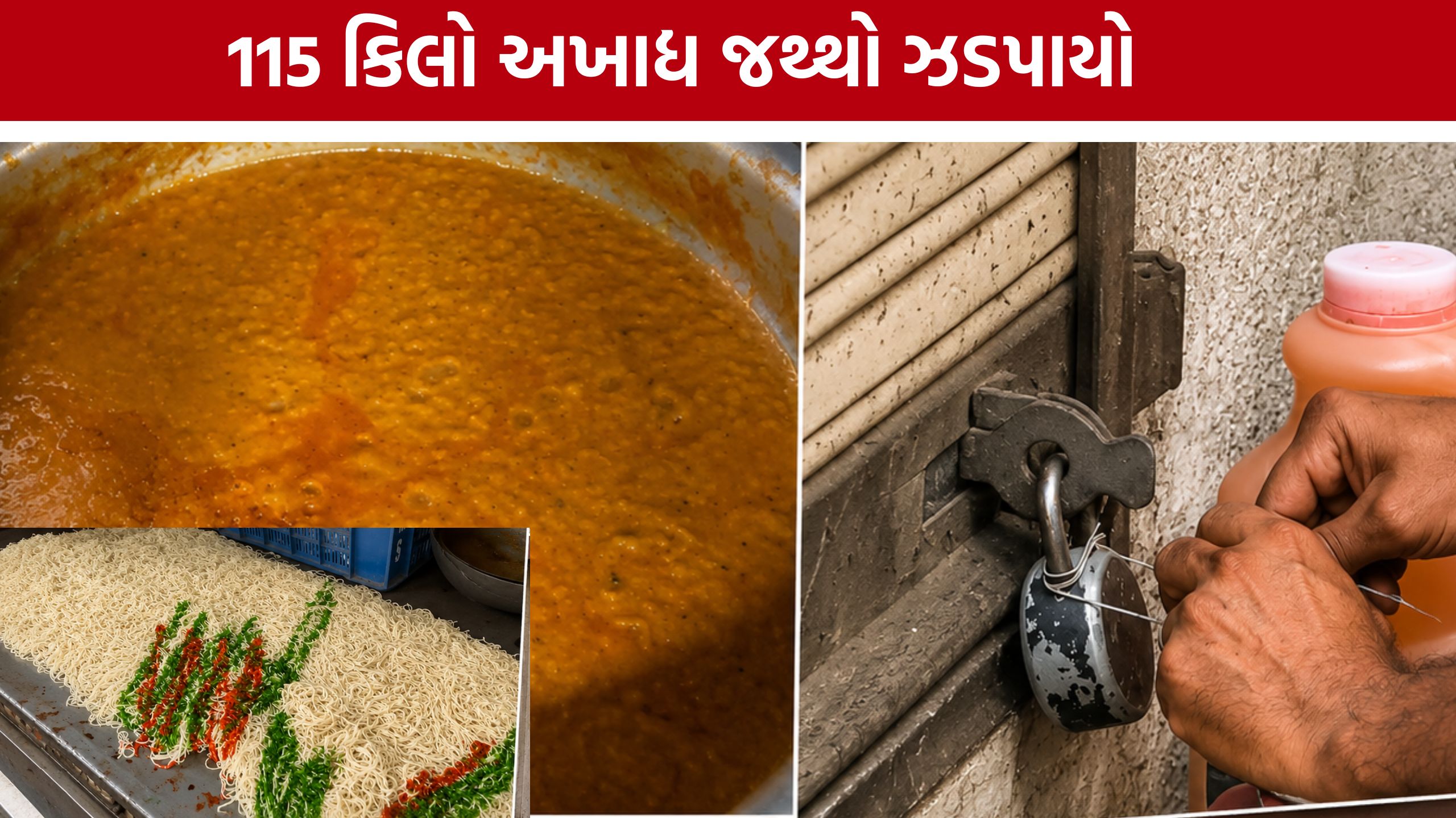 Rajkot Food Department Raid:વાસી ચટણી અને નૂડલ્સનો જથ્થો ઝડપાયો, રૂ.10 હજાર દંડ