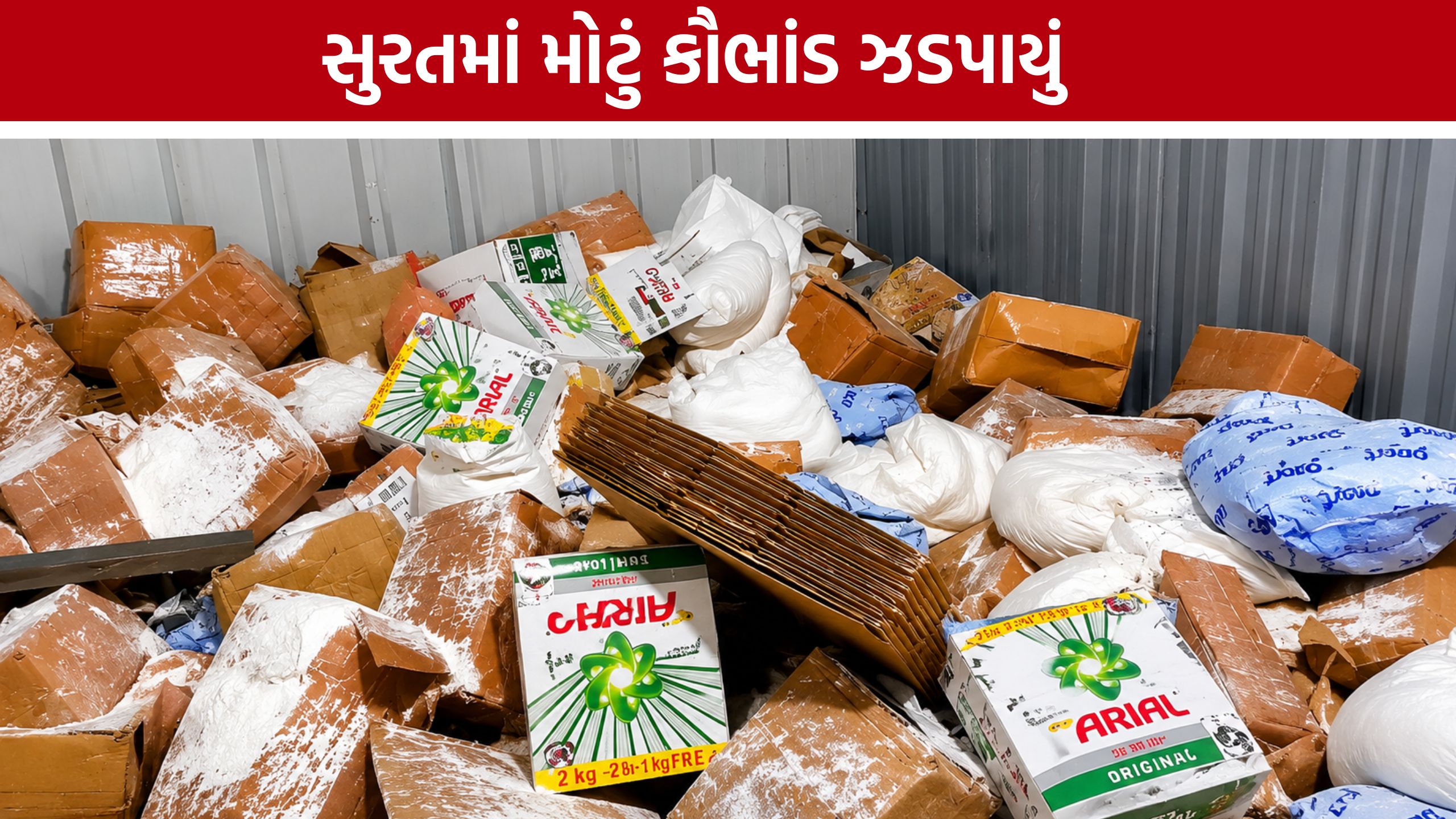 Surat Fake Ariel Washing Powder : સુરતમાં એરિયલના નામે મોટું કૌભાંડ