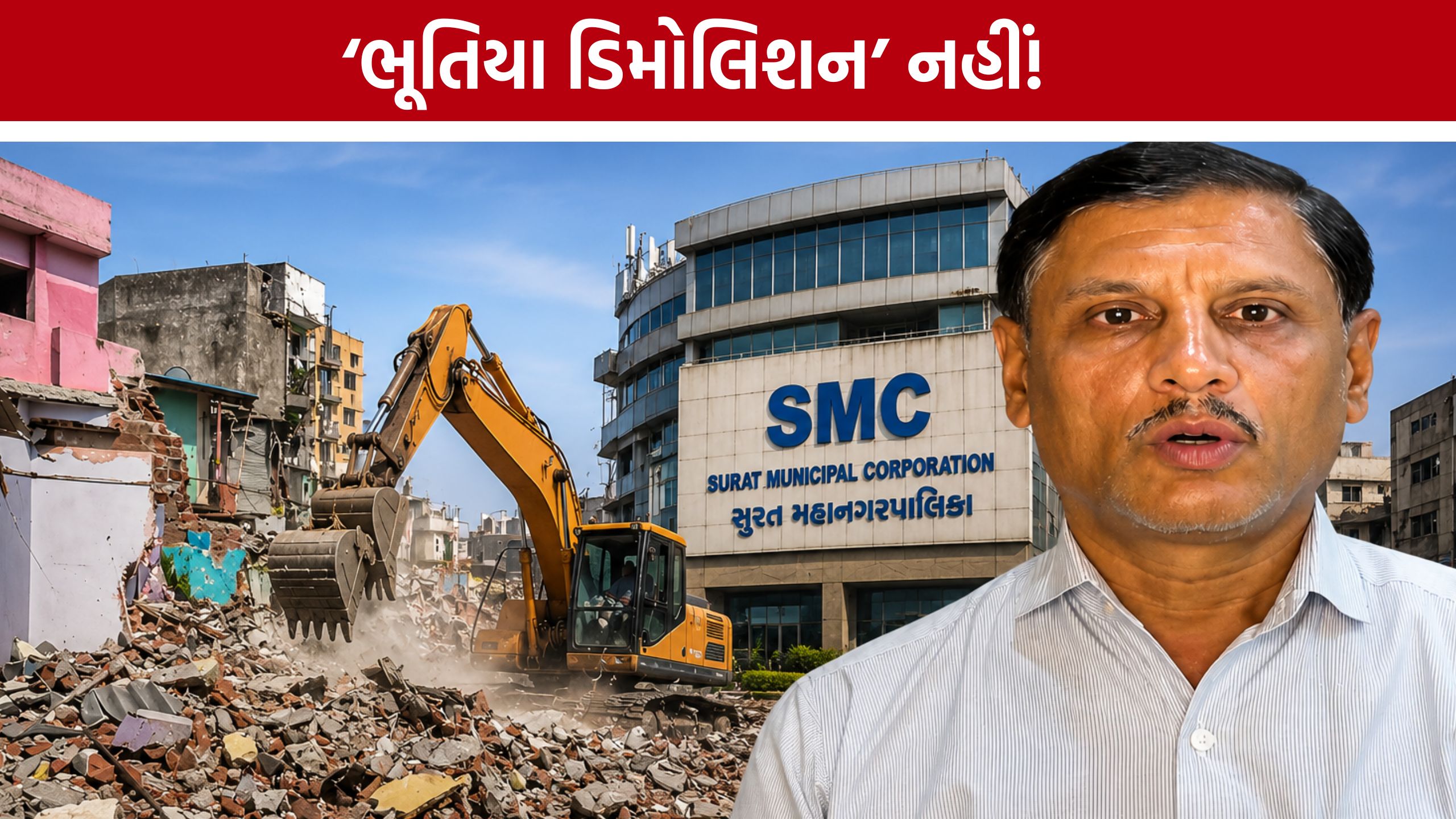 NasirNagar Demolition:‘ભૂતિયા ડિમોલિશન’ નહીં, કાયદેસરની કાર્યવાહી હતી: સુરત પાલિકાનો દાવો