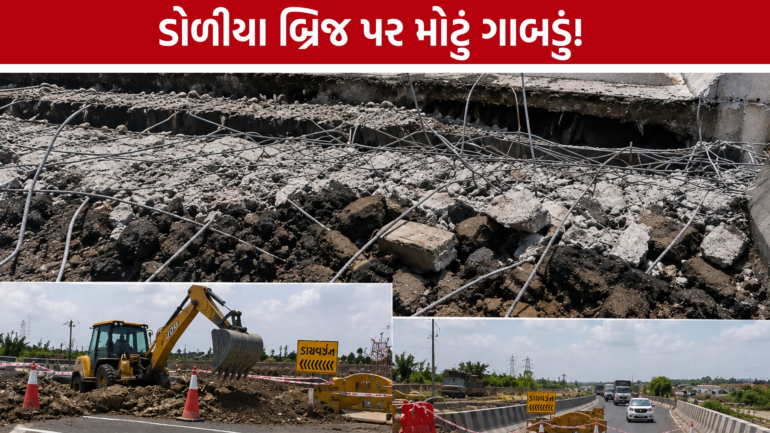 Doliya Overbridge પર તાત્કાલિક મરામત શરૂ, વાહનચાલકોને હાલાકી
