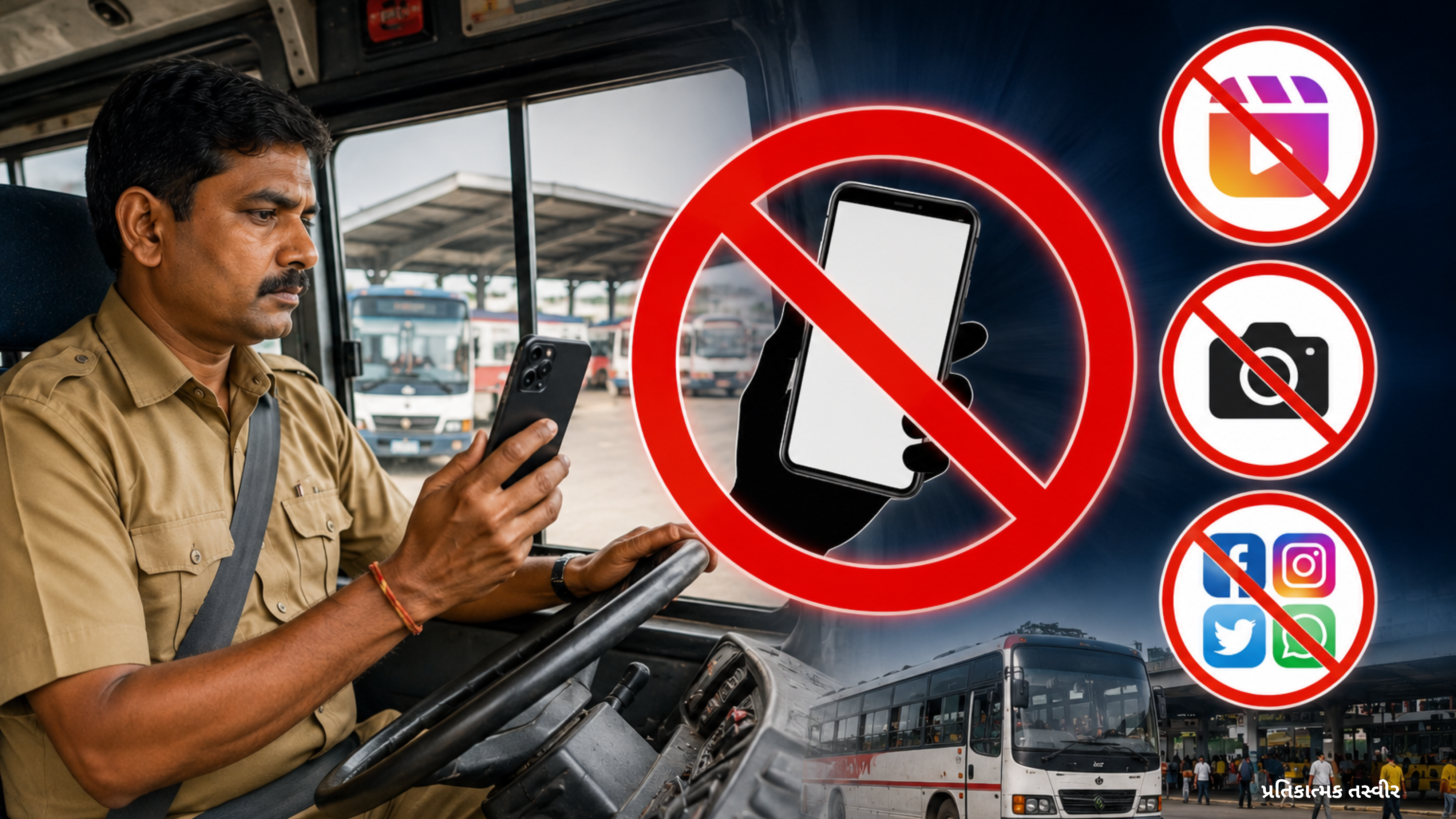 GSRTC New Circular Mobile Ban