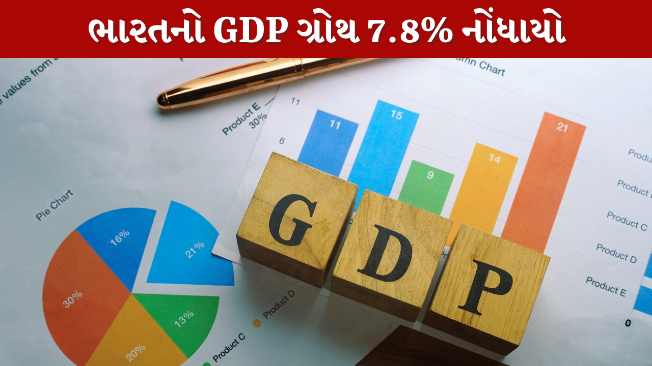 ભારતનો GDP ગ્રોથ 7.8% નોંધાયો