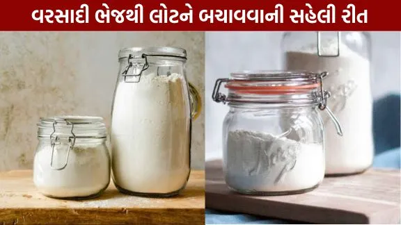 An easy way to protect flour from monsoon moisture.
