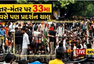દિલ્હીના જંતર-મંતર ખાતે કોકરોચ જનતા પાર્ટી (CJP) દ્વારા ચાલી રહેલું પ્રદર્શન (Delhi Protest)આજે 33મા દિવસે પણ યથાવત રહ્યું છે