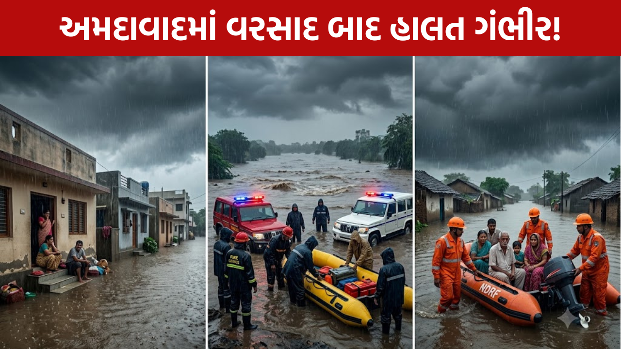 Ahmedabad Waterlogging: જનજીવન હજુ અસ્તવ્યસ્ત
