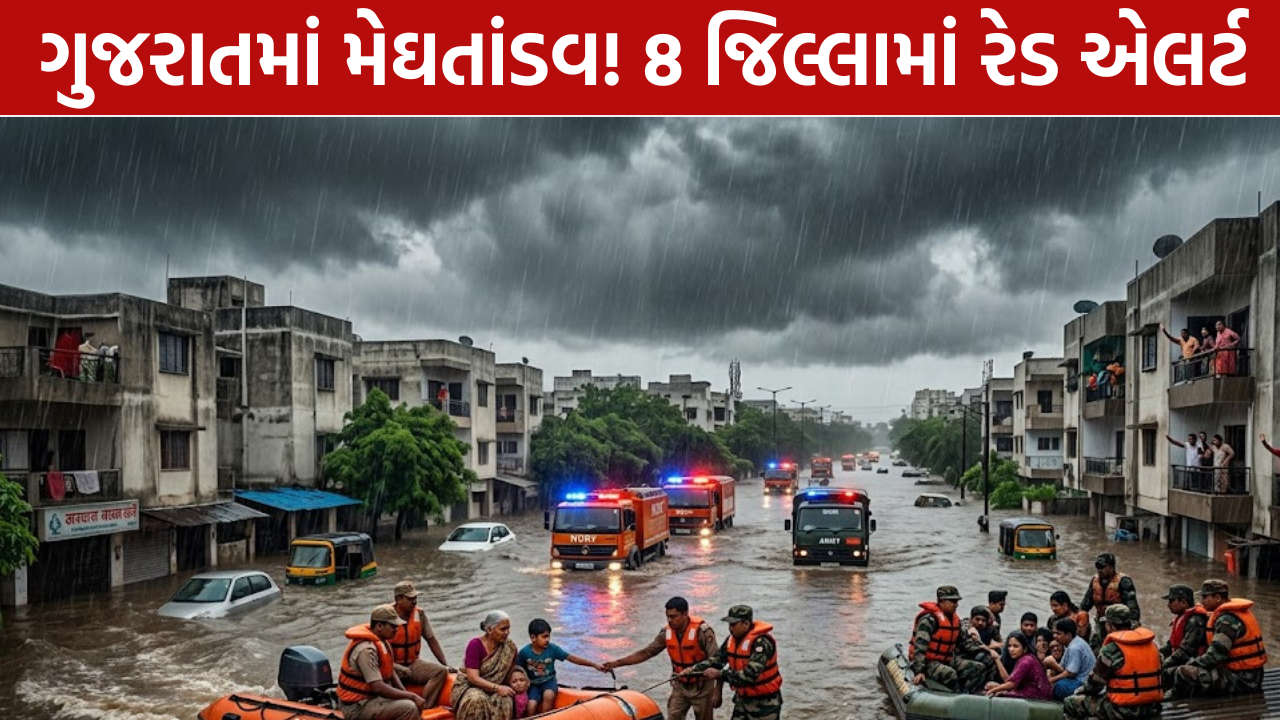 Gujarat Red Alert: 8 જિલ્લામાં રેડ એલર્ટ