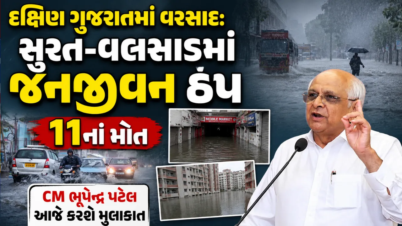 Heavy rain in South Gujarat