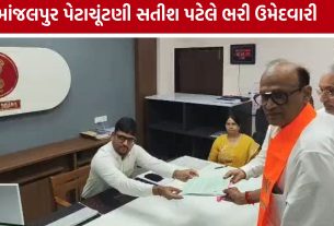 માંજલપુર પેટાચૂંટણીમાં ભાજપના Satish Patelએ નોંધાવી ઉમેદવારી