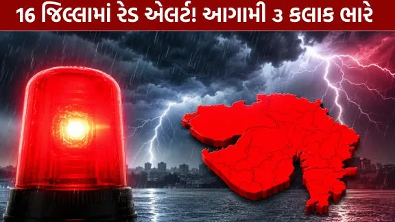 Red alert in 16 districts of Gujarat.