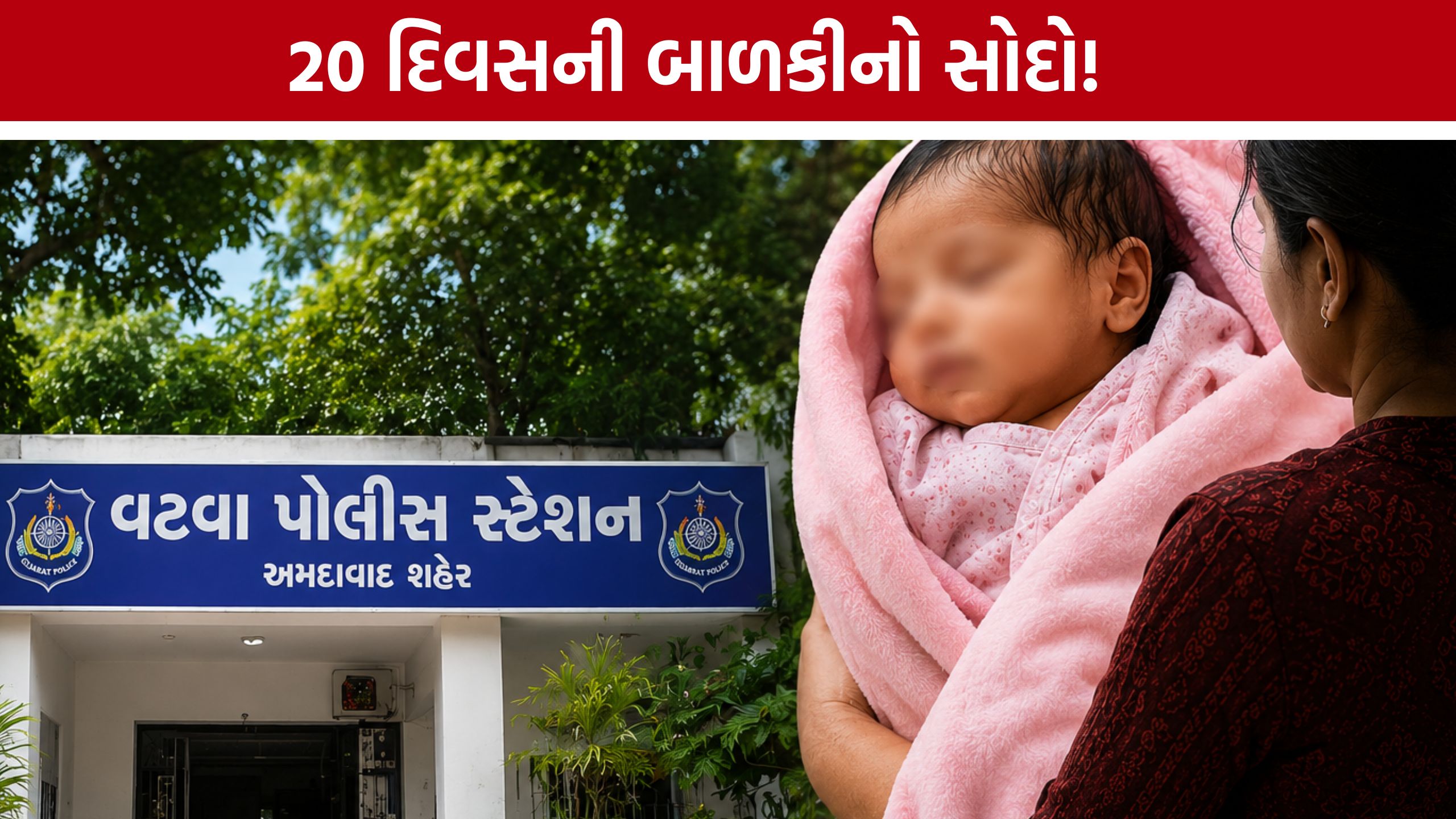 Baby Trafficking Case: વટવામાં નવજાત બાળકીના ગેરકાયદે સોદાનો પર્દાફાશ